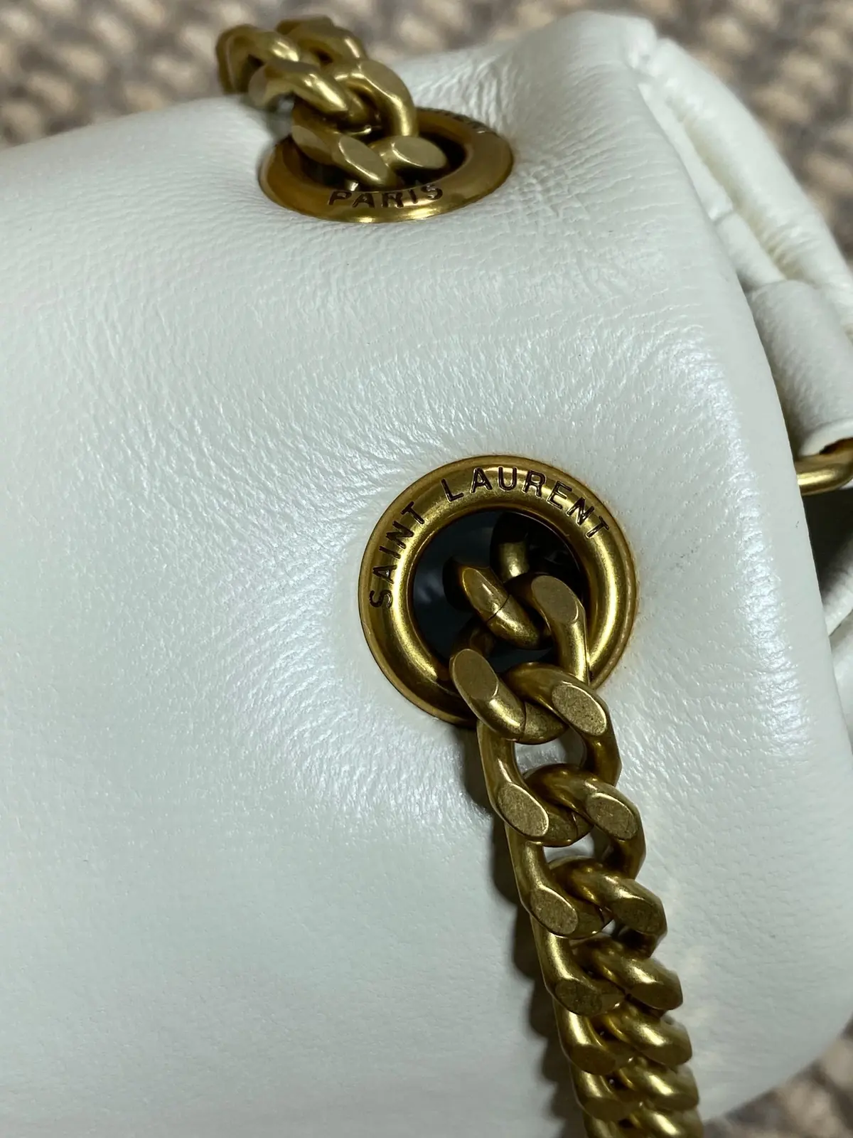 YSL Style Gold Leather Wallet Lookbook Reference image 6