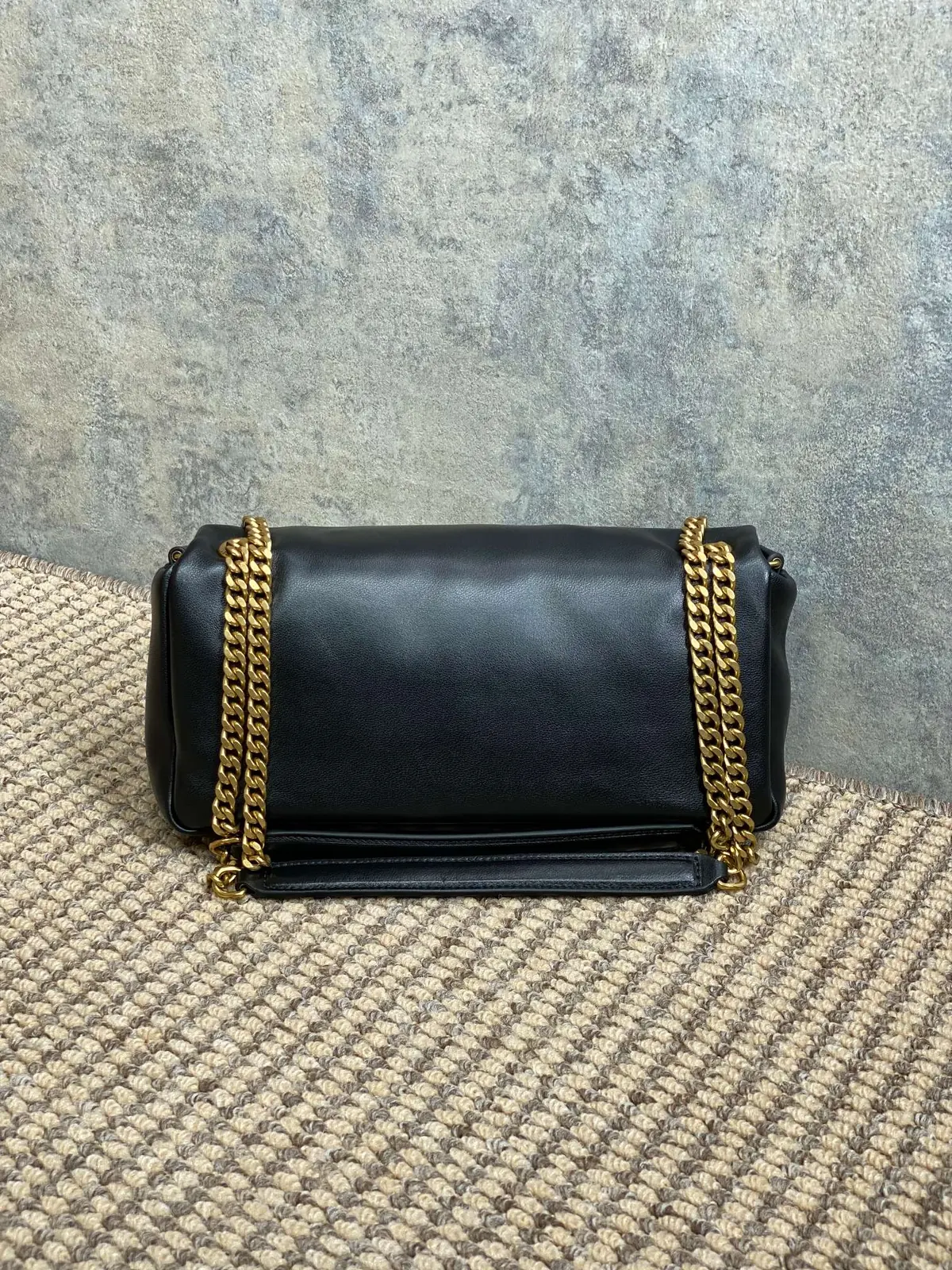 YSL Style Gold Leather Wallet Lookbook Reference image 2