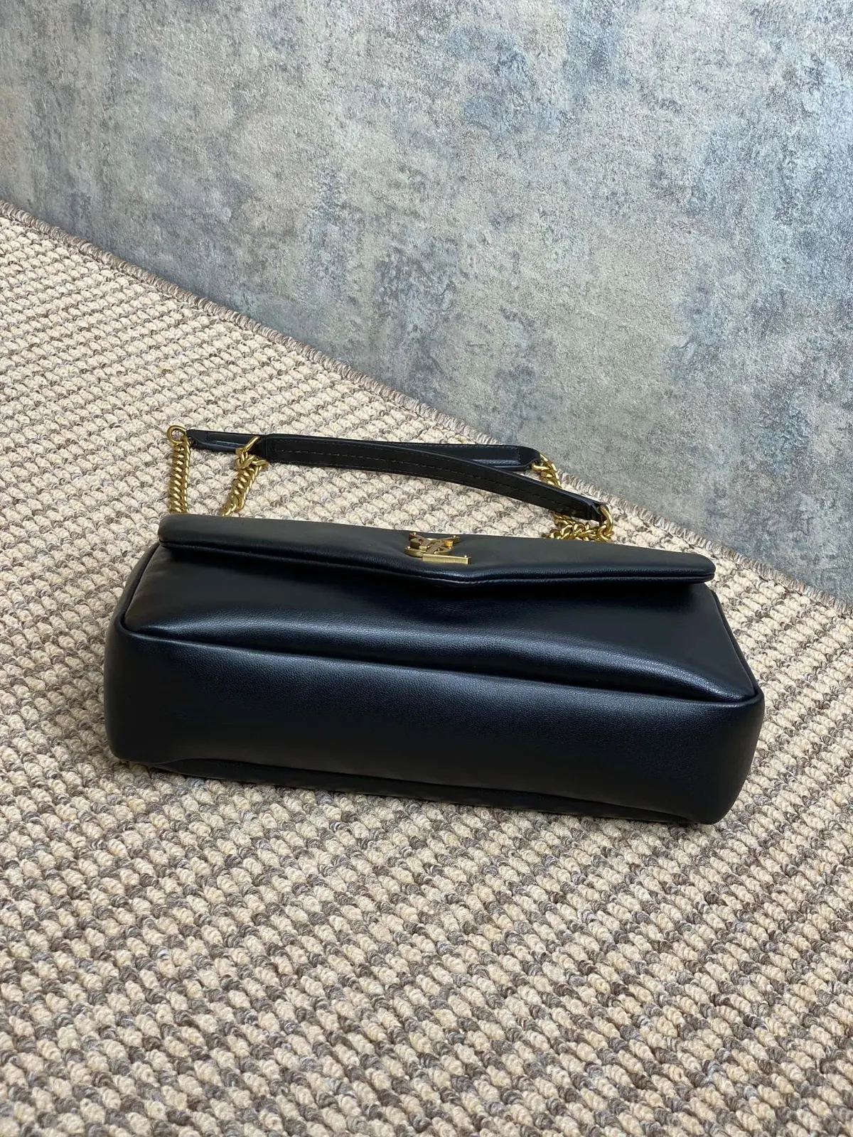 YSL Style Gold Leather Wallet Lookbook Reference image 3