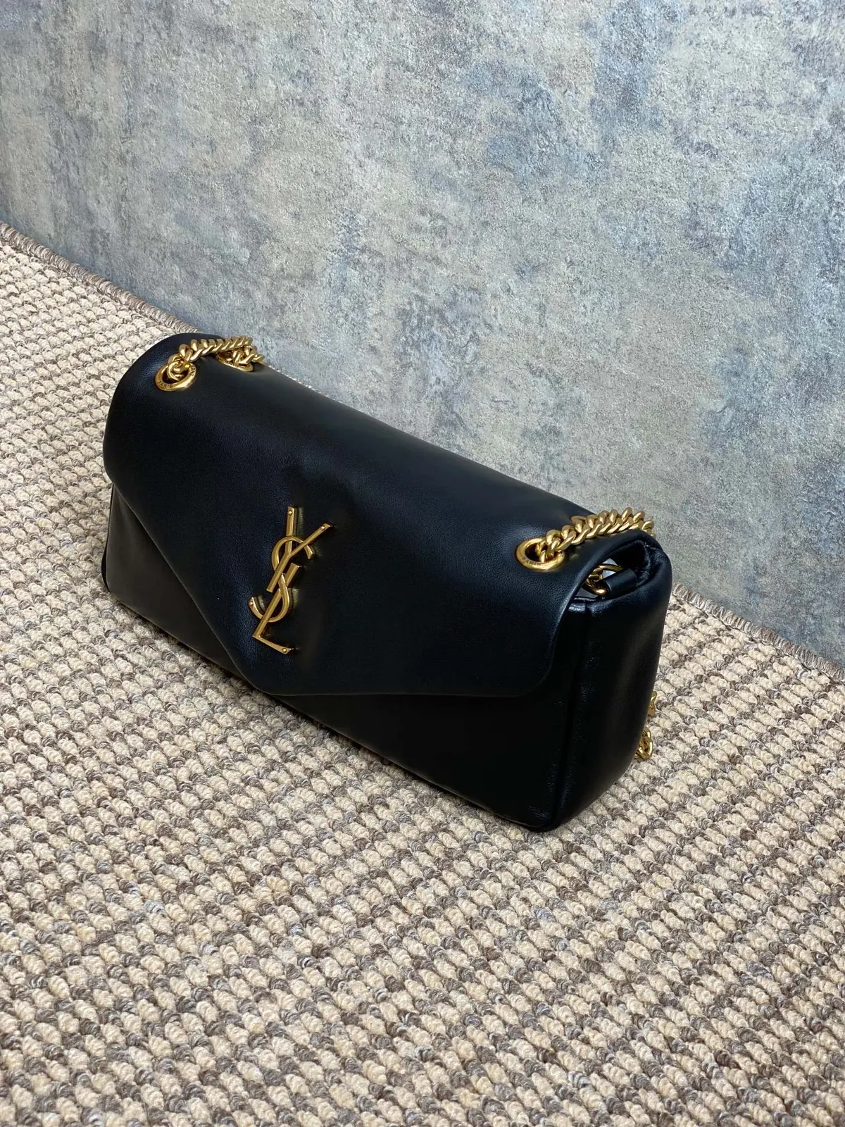 YSL Style Gold Leather Wallet Lookbook Reference image 4