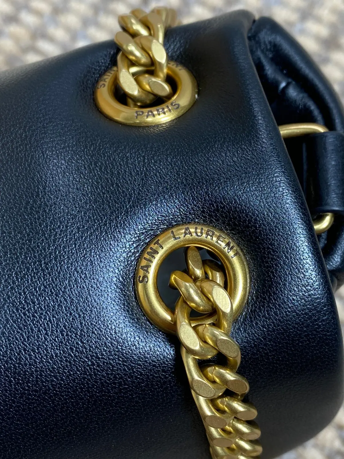 YSL Style Gold Leather Wallet Lookbook Reference image 6