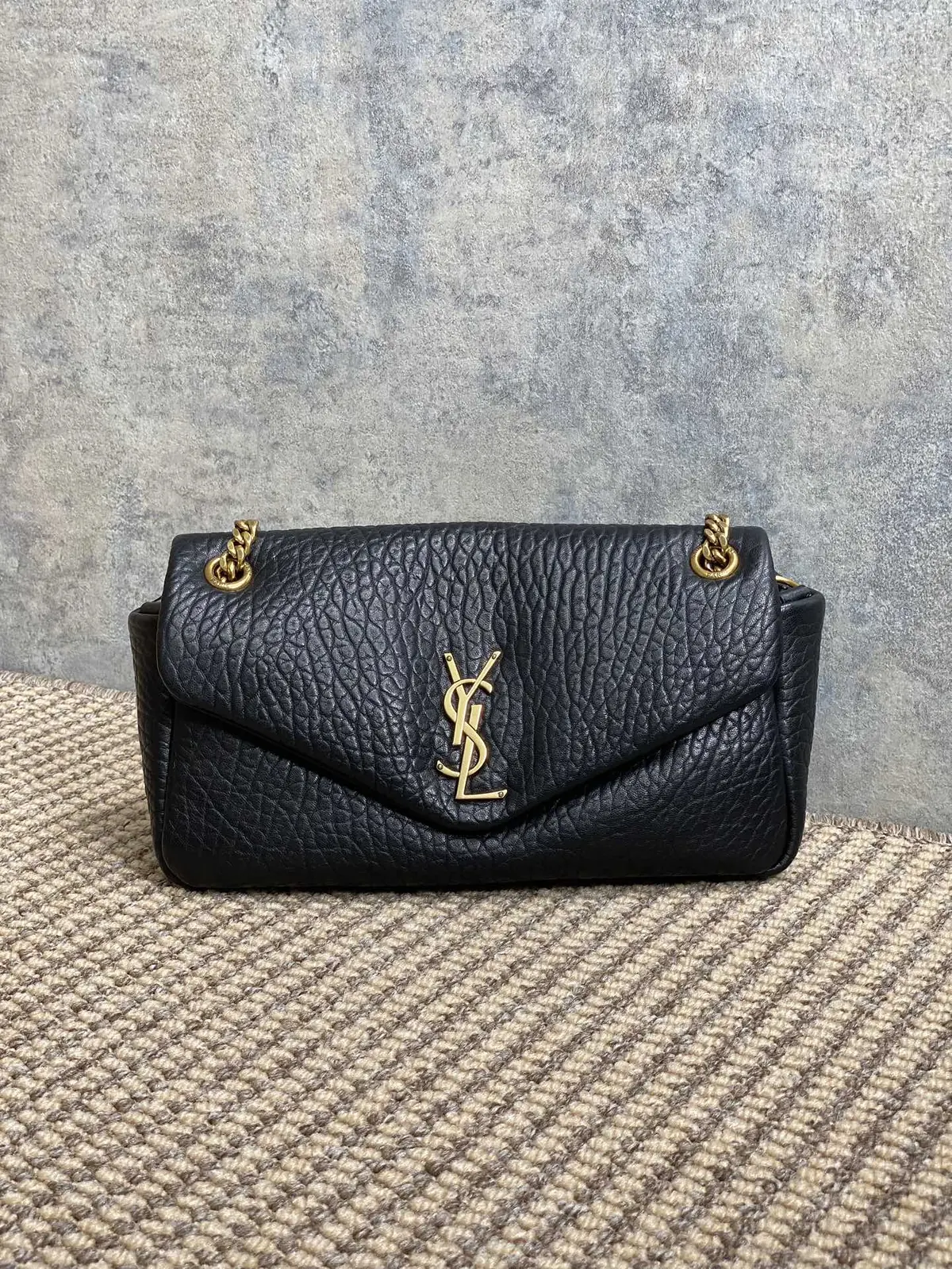 YSL Style Gold Leather Wallet Lookbook Reference image 1