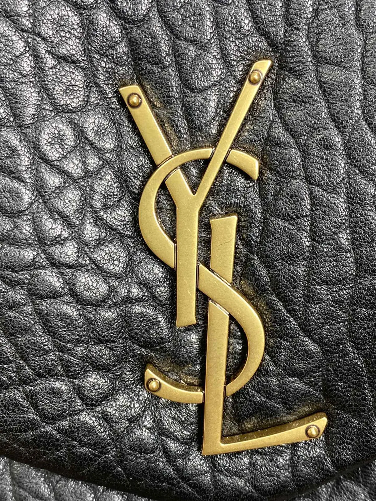 YSL Style Gold Leather Wallet Lookbook Reference image 5