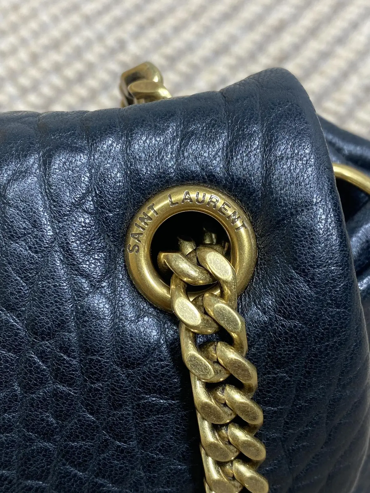 YSL Style Gold Leather Wallet Lookbook Reference image 6