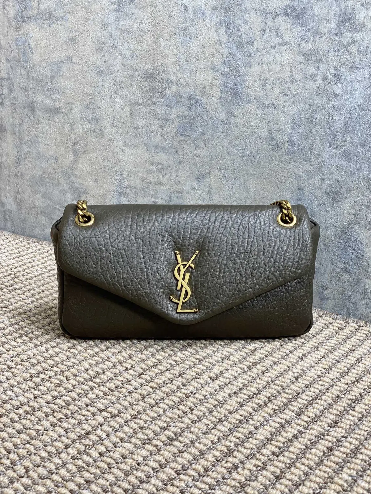 YSL Style Gold Leather Wallet Lookbook Reference image 1