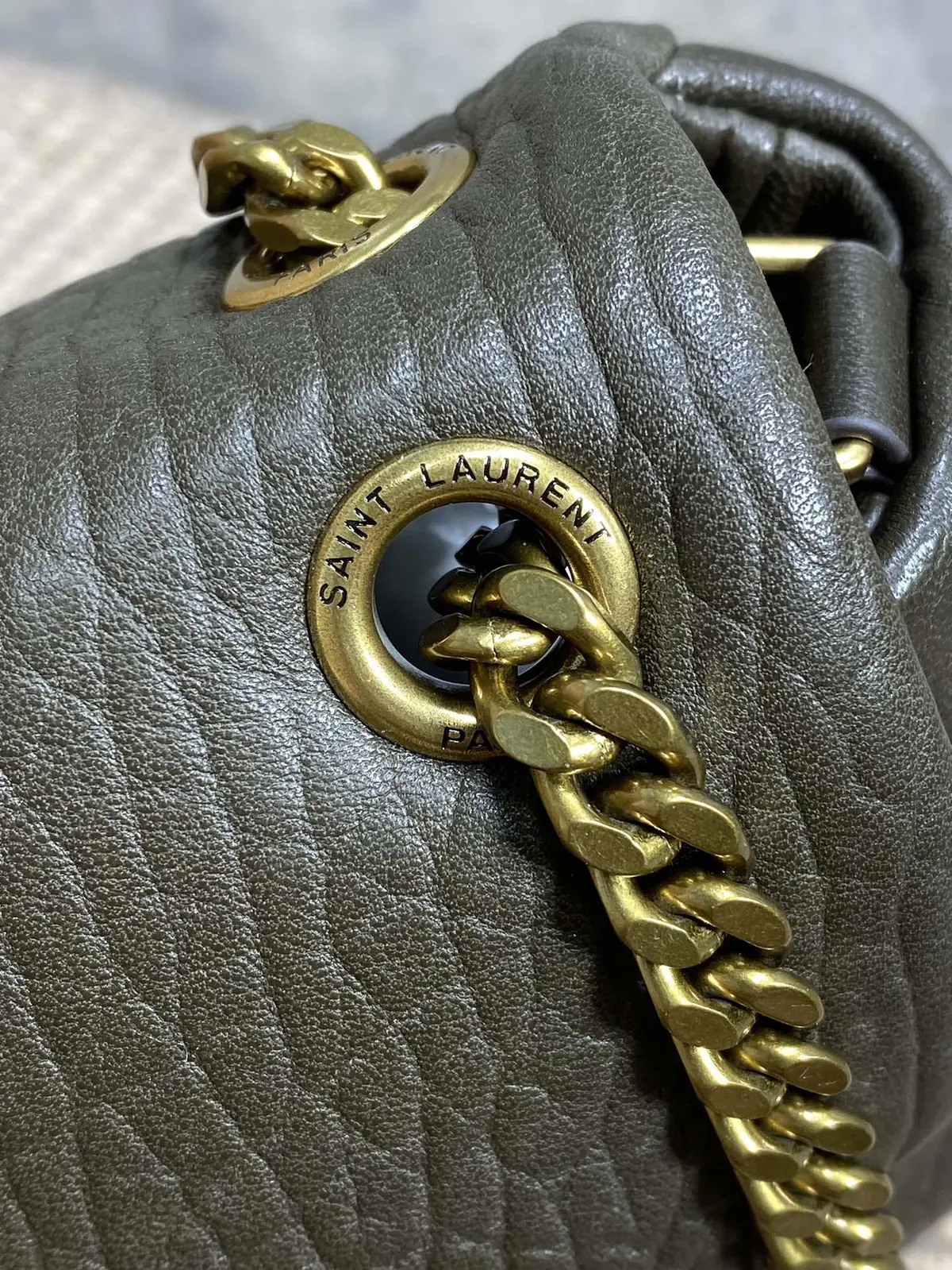 YSL Style Gold Leather Wallet Lookbook Reference image 6