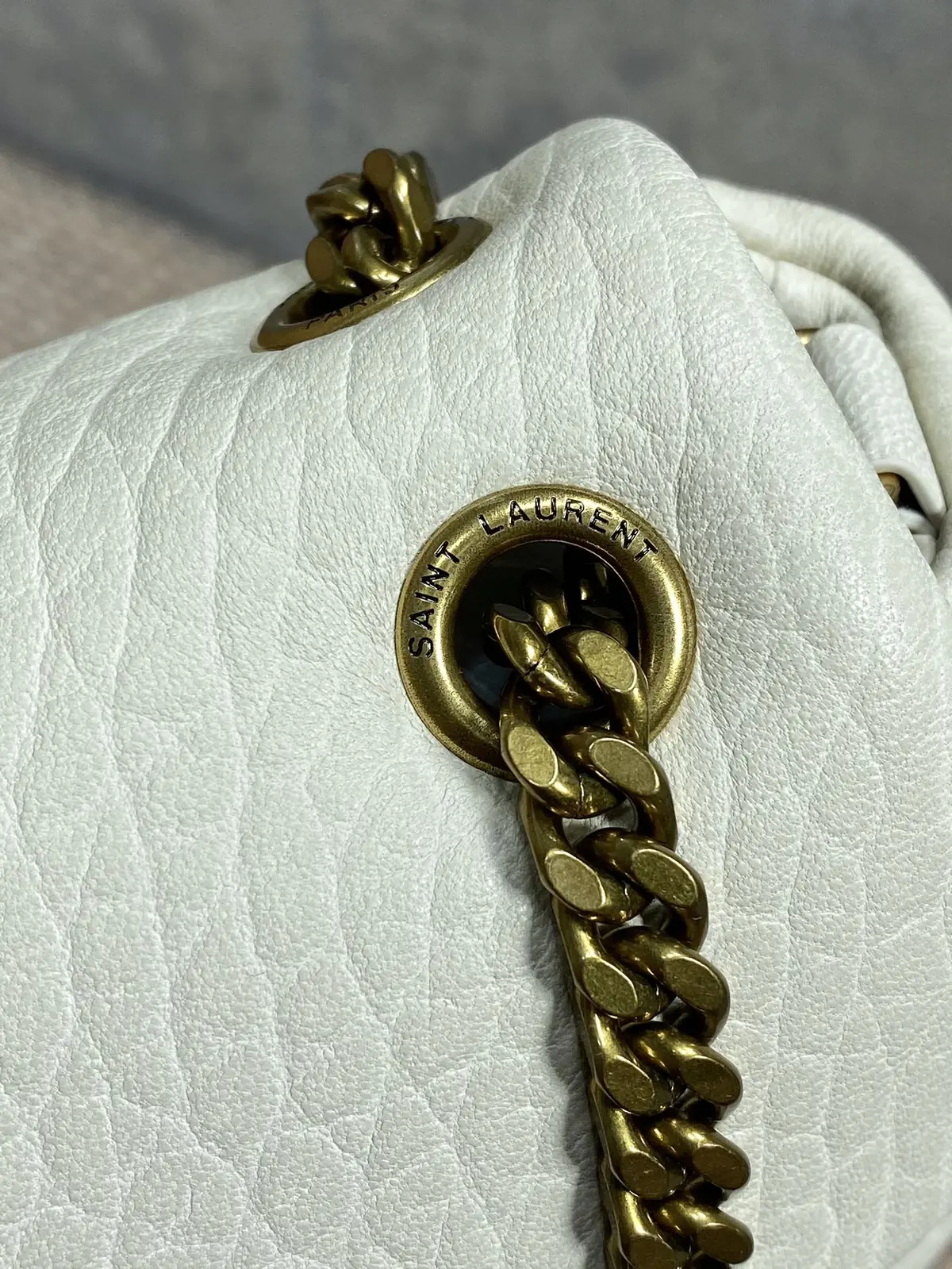 YSL Style Gold Leather Wallet Lookbook Reference image 6