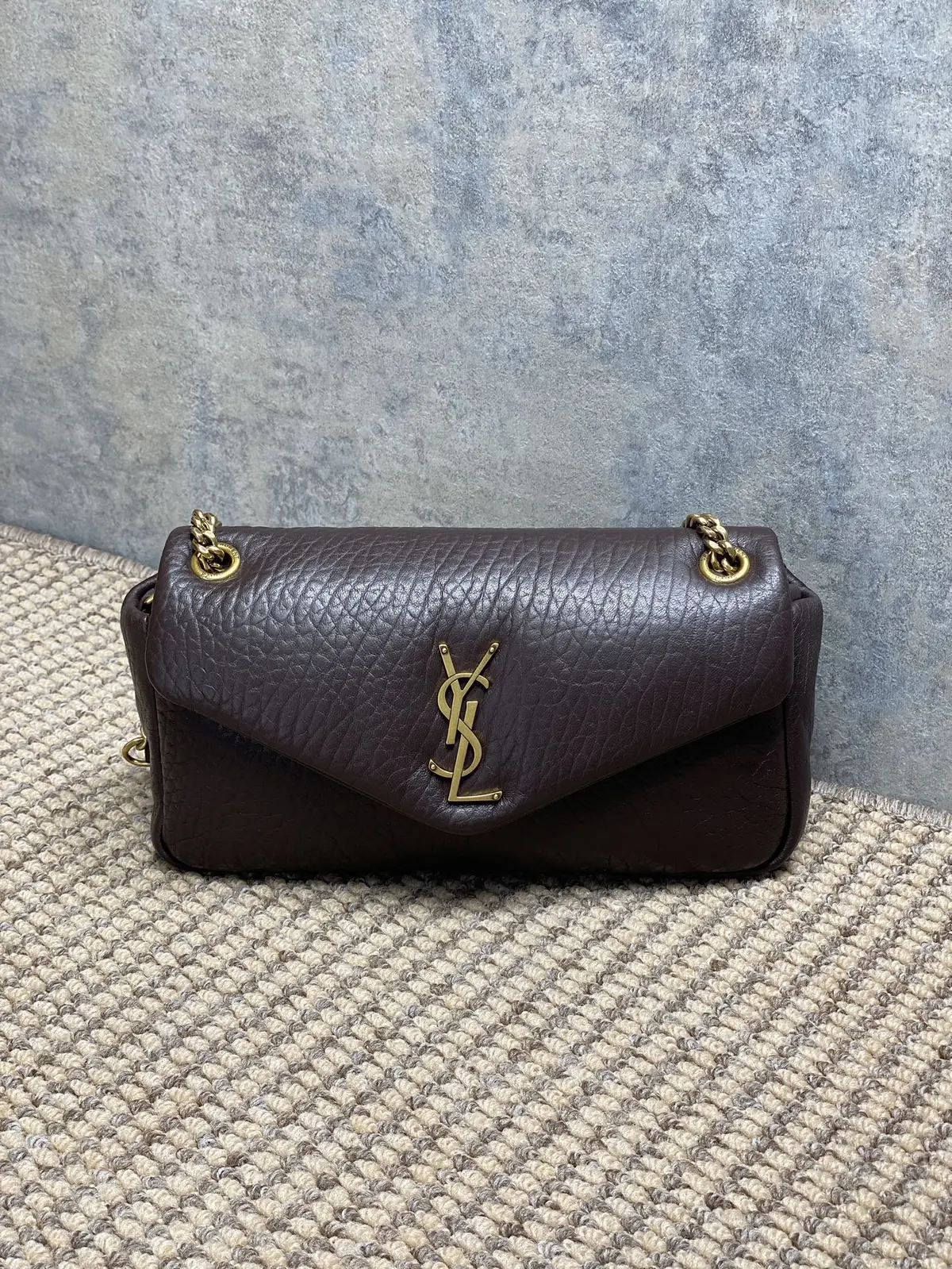YSL Style Gold Leather Wallet Lookbook Reference image 1