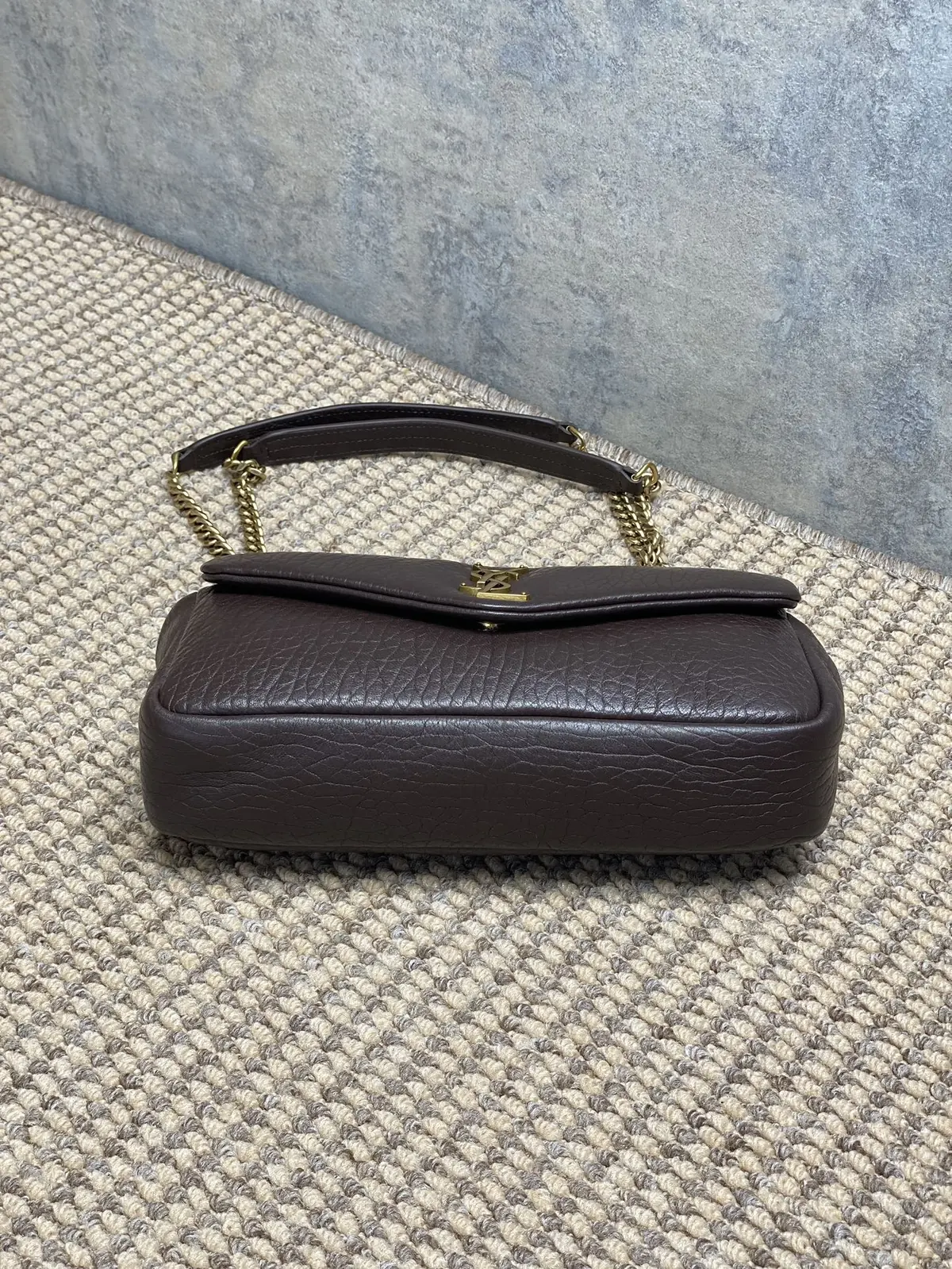 YSL Style Gold Leather Wallet Lookbook Reference image 5
