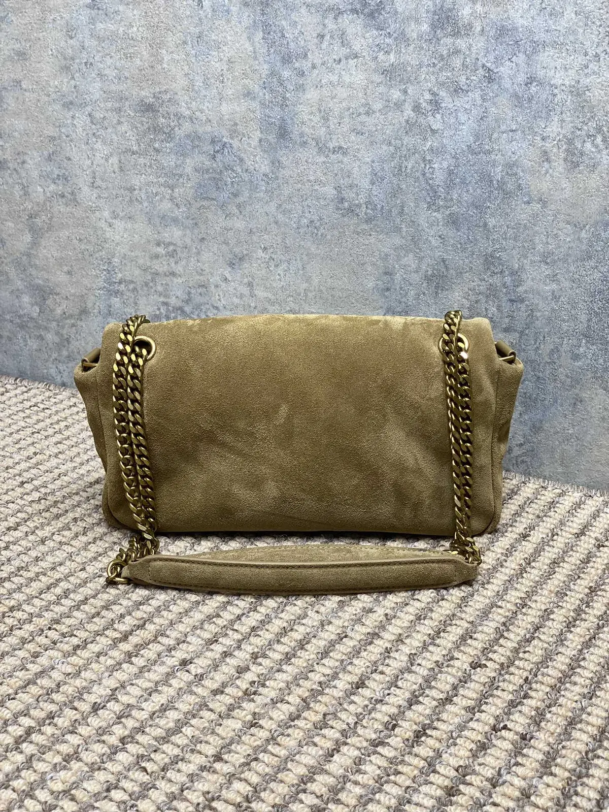 YSL Style Gold Leather Wallet Lookbook Reference image 2