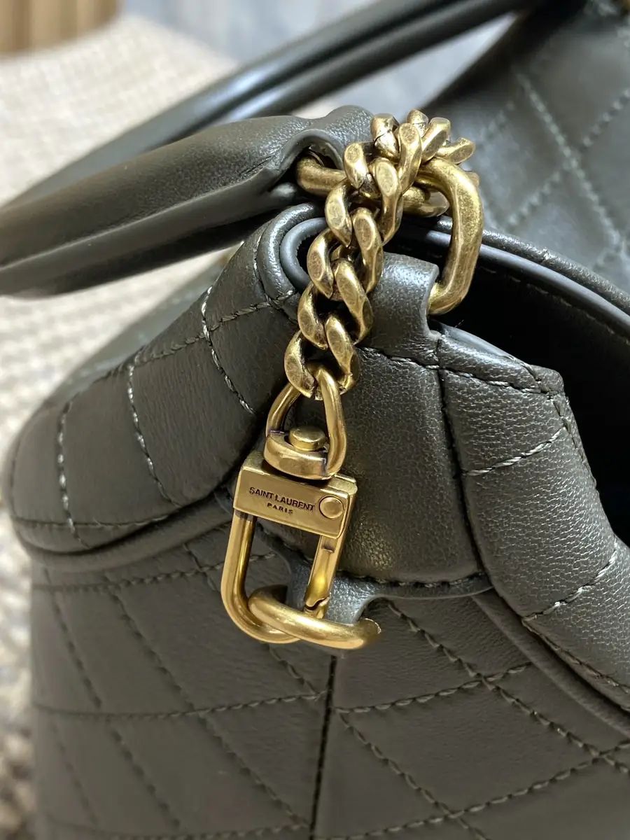 YSL Style Green Leather Chain Bag Bags Chain Bag detail image 6 from source 729378
