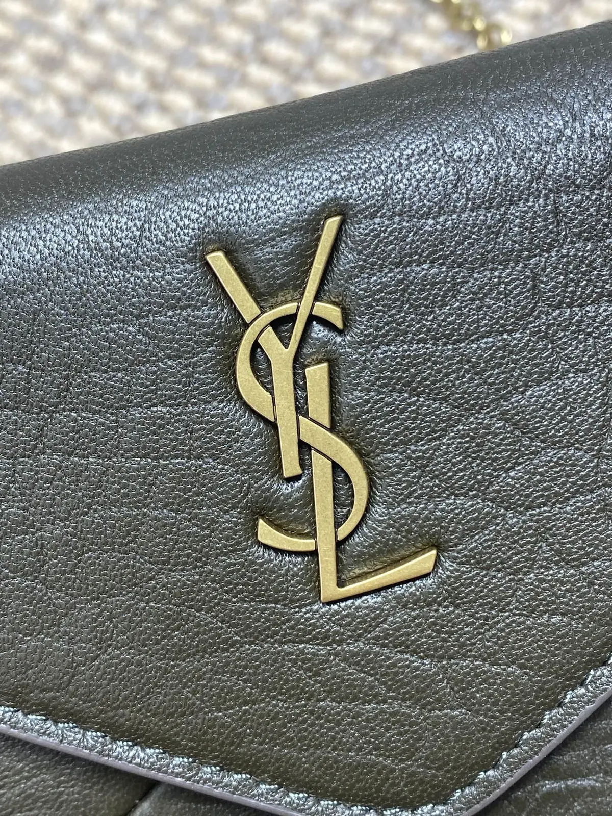YSL Style Green Leather Chain Bag Bags Chain Bag detail image 6 from source 729395