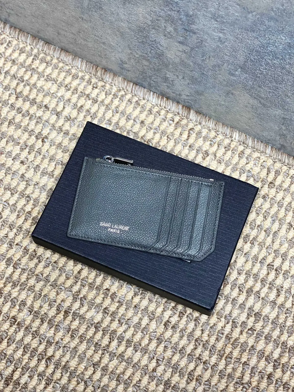 YSL Style Leather Card Holder Lookbook Reference image 3