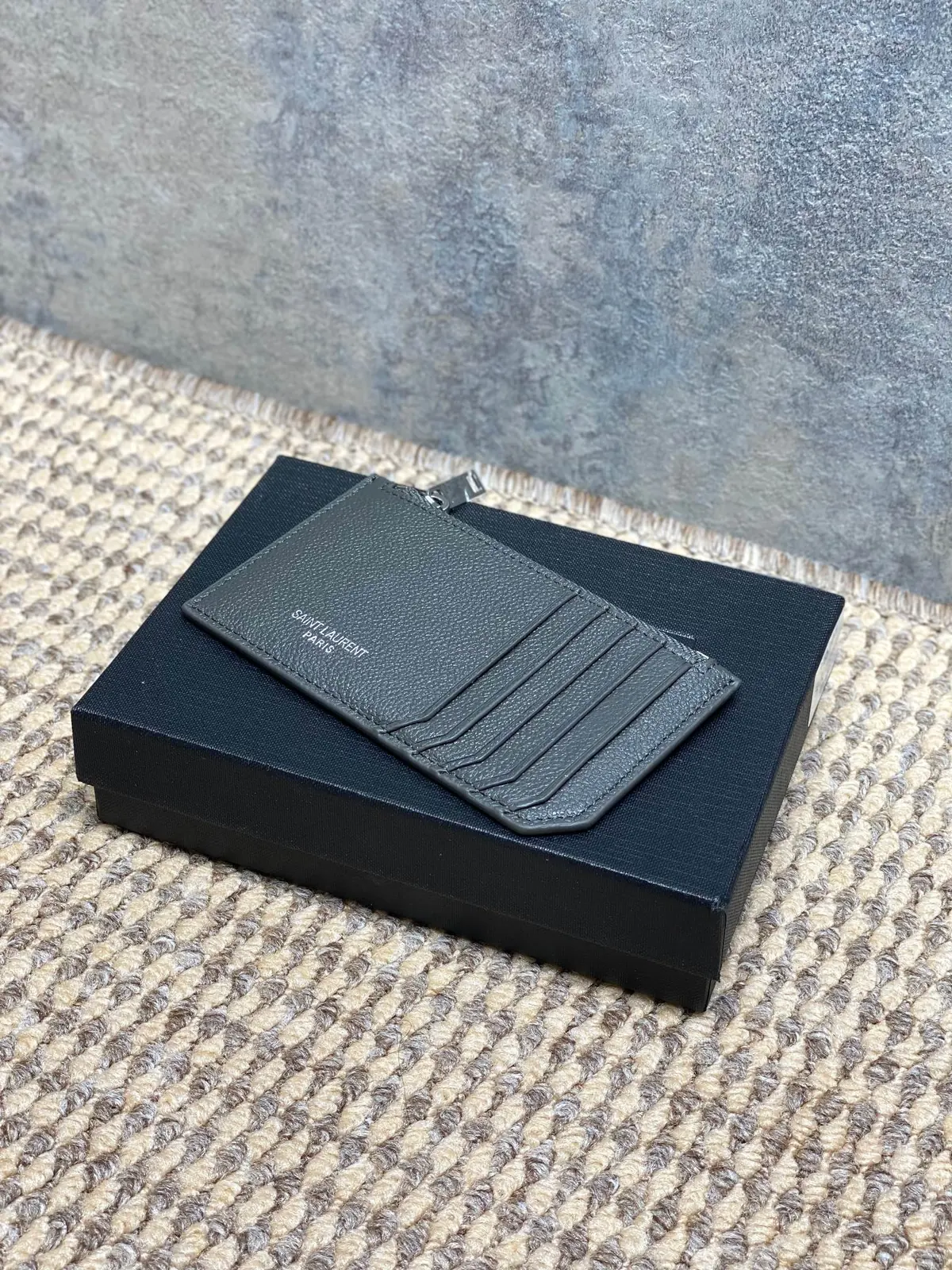 YSL Style Leather Card Holder Lookbook Reference image 5