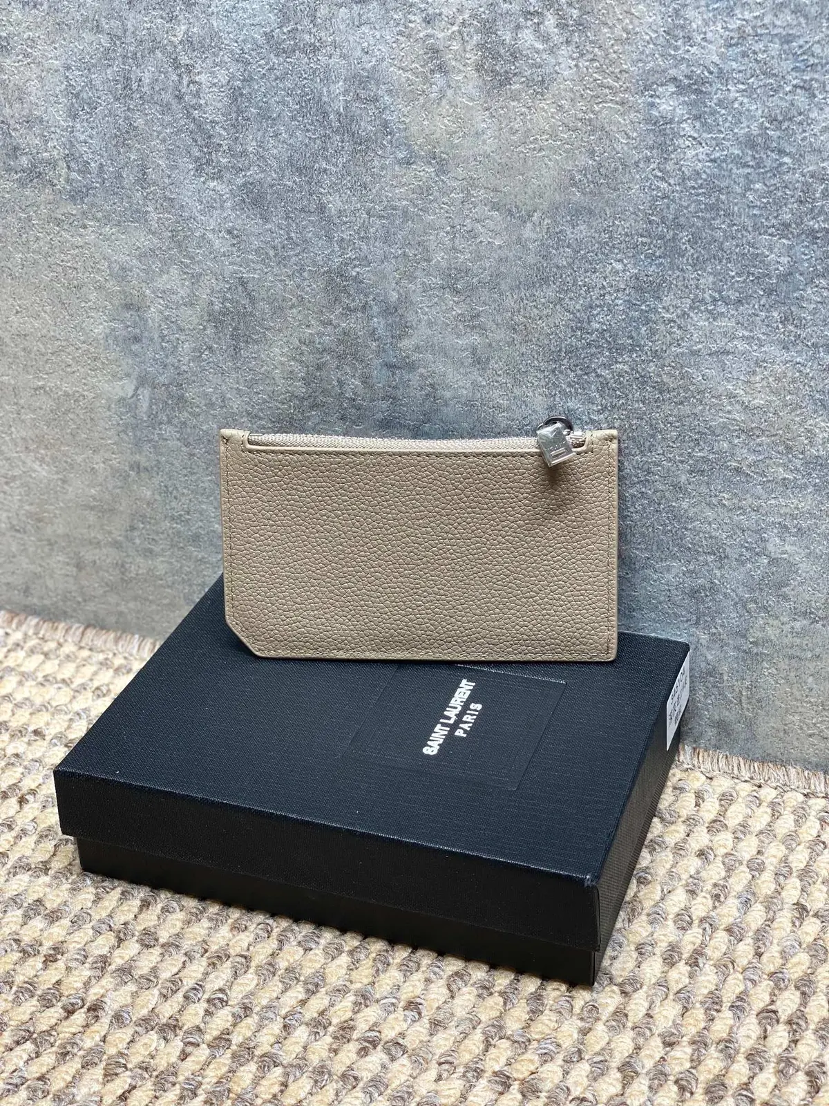 YSL Style Leather Card Holder Lookbook Reference image 2