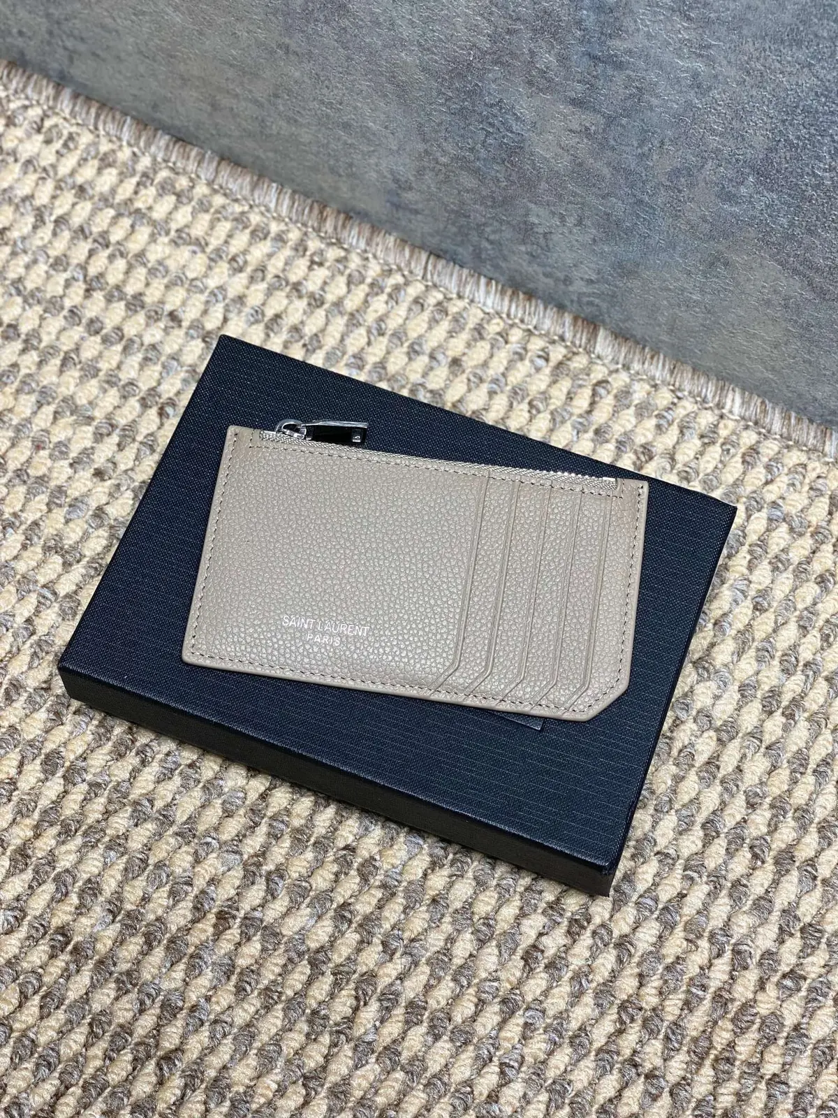 YSL Style Leather Card Holder Lookbook Reference image 3
