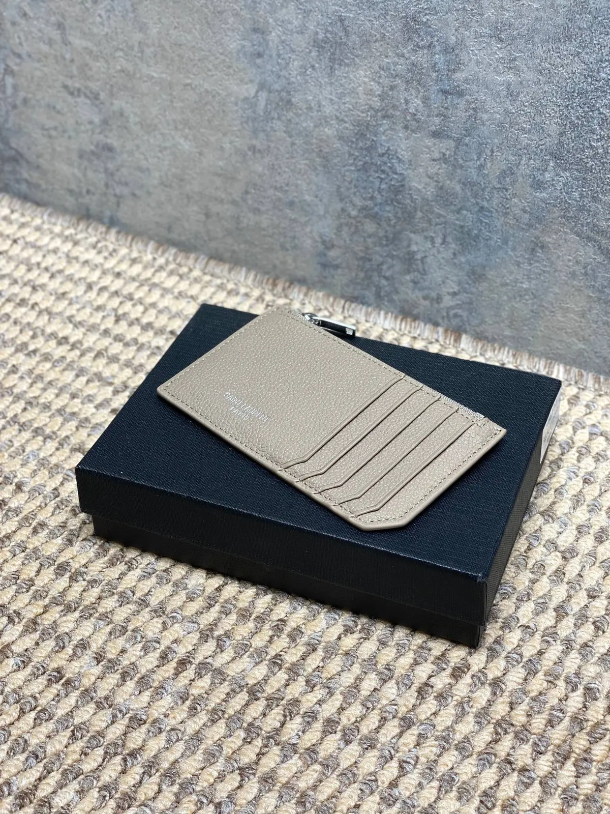 YSL Style Leather Card Holder Lookbook Reference image 5