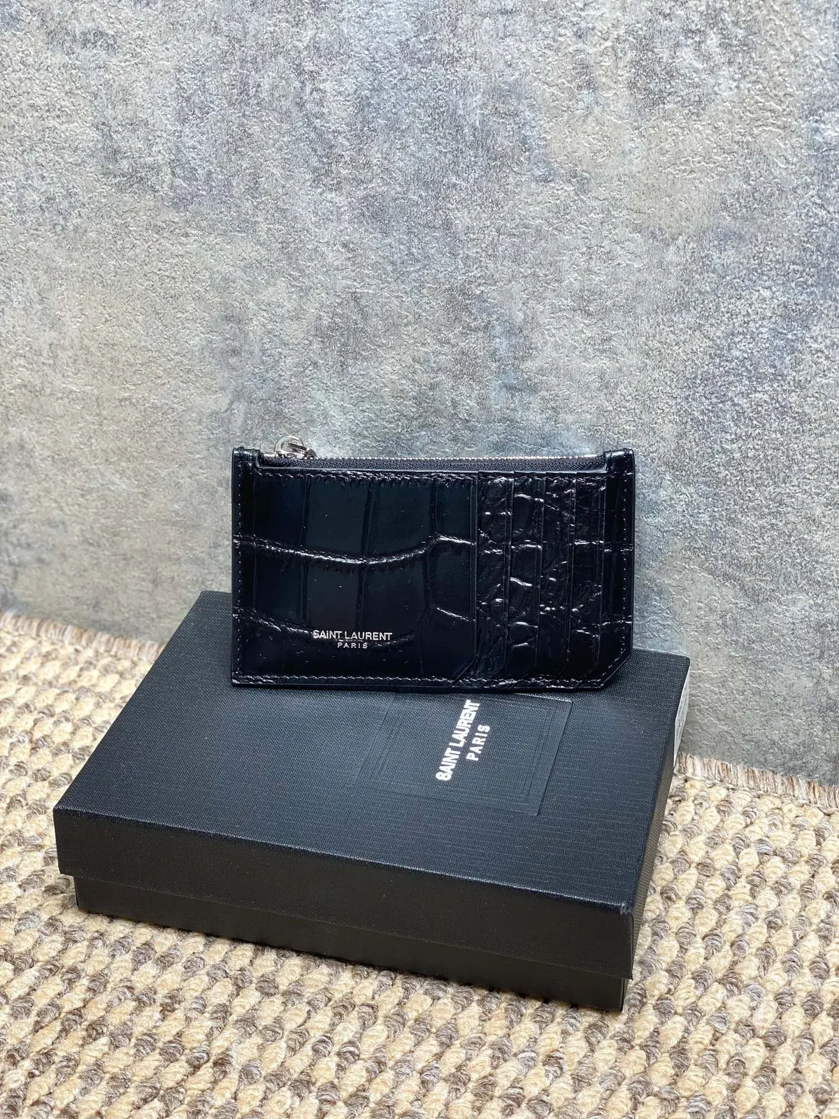 YSL Style Leather Card Holder Lookbook Reference image 1