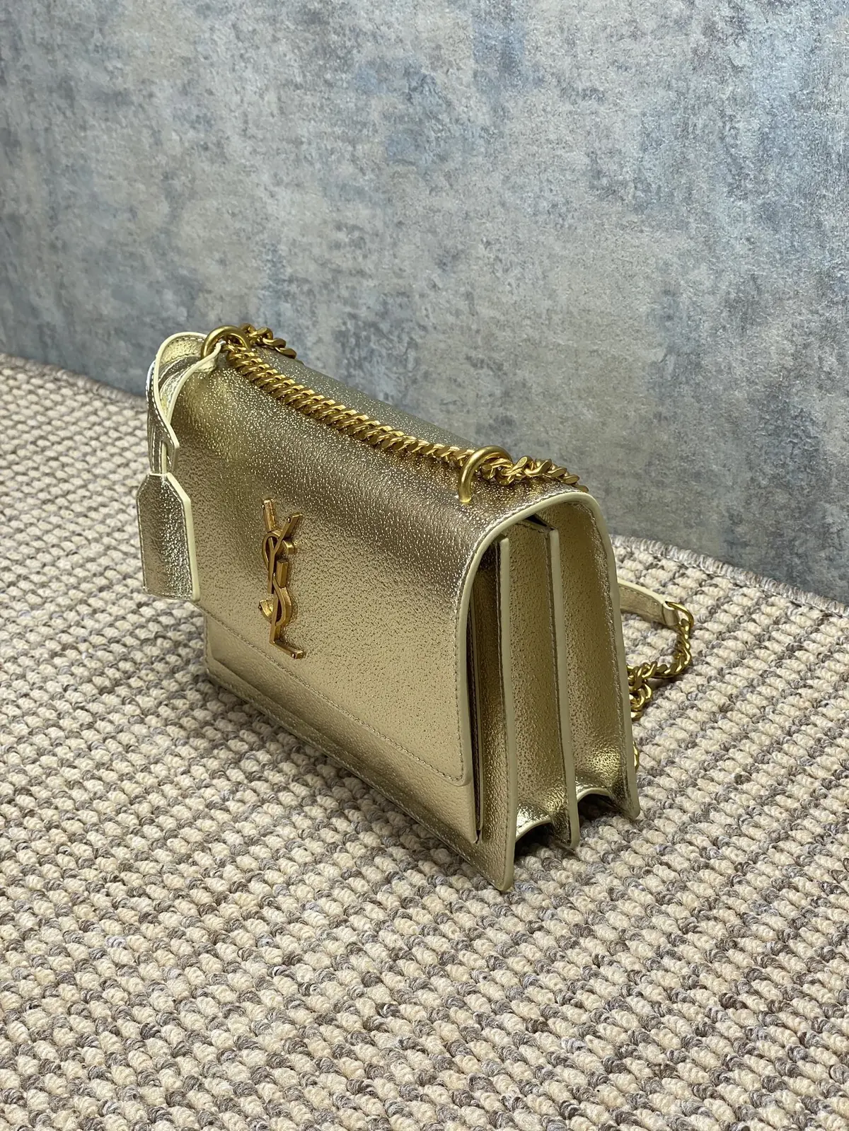 YSL Style Leather Chain Bag Lookbook Reference image 3
