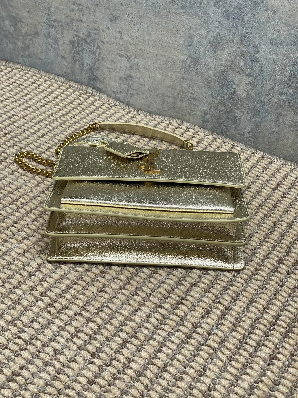 YSL Style Leather Chain Bag Lookbook Reference image 5