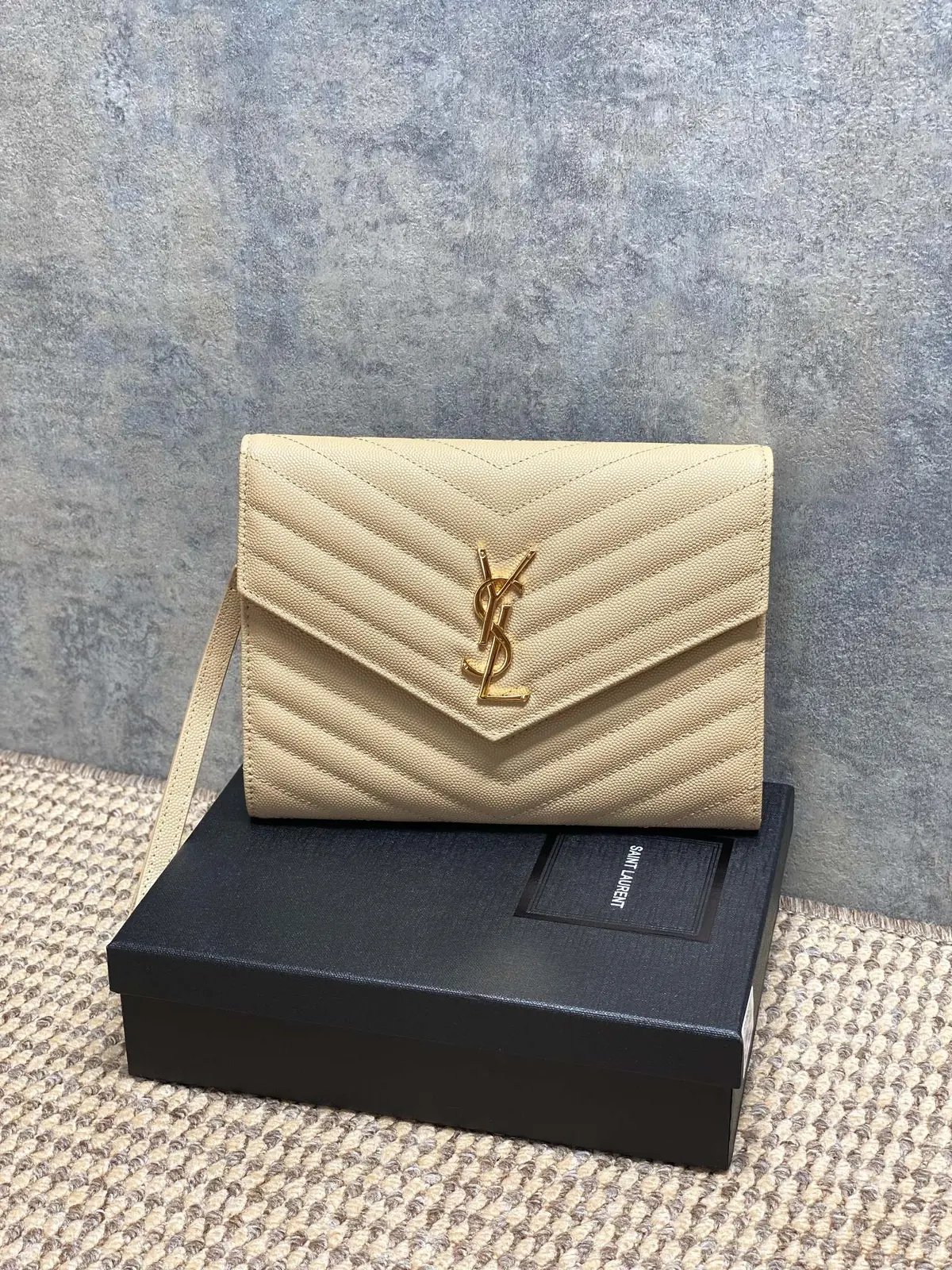 YSL Style Leather Clutch Lookbook Reference image 1