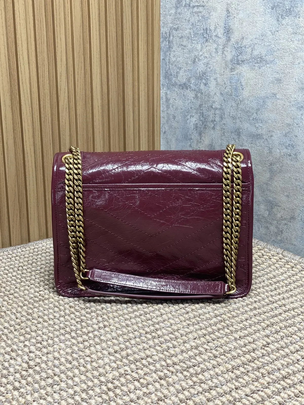 YSL Style Leather Top Handle Bag Lookbook Reference image 3