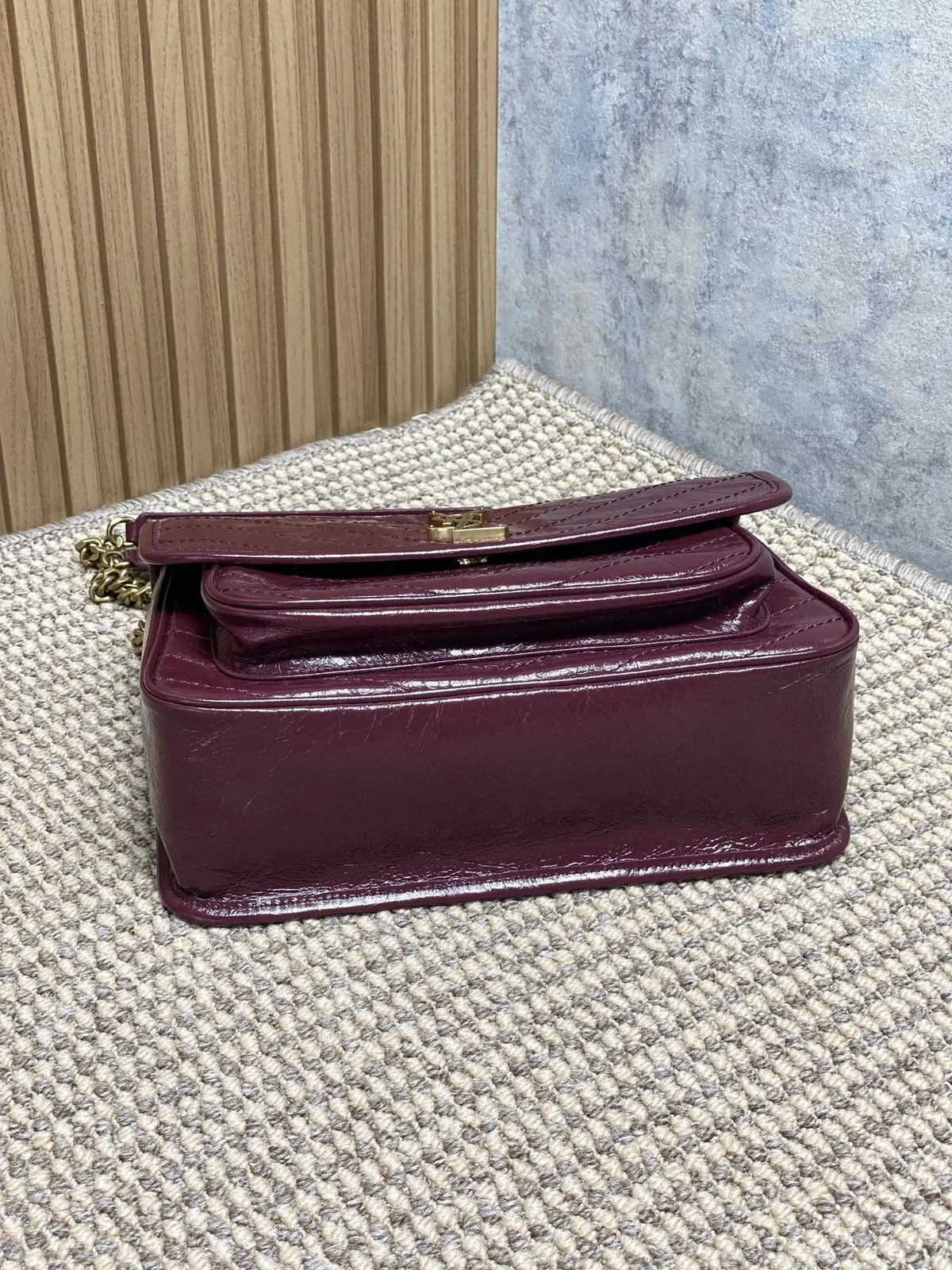 YSL Style Leather Top Handle Bag Lookbook Reference image 4