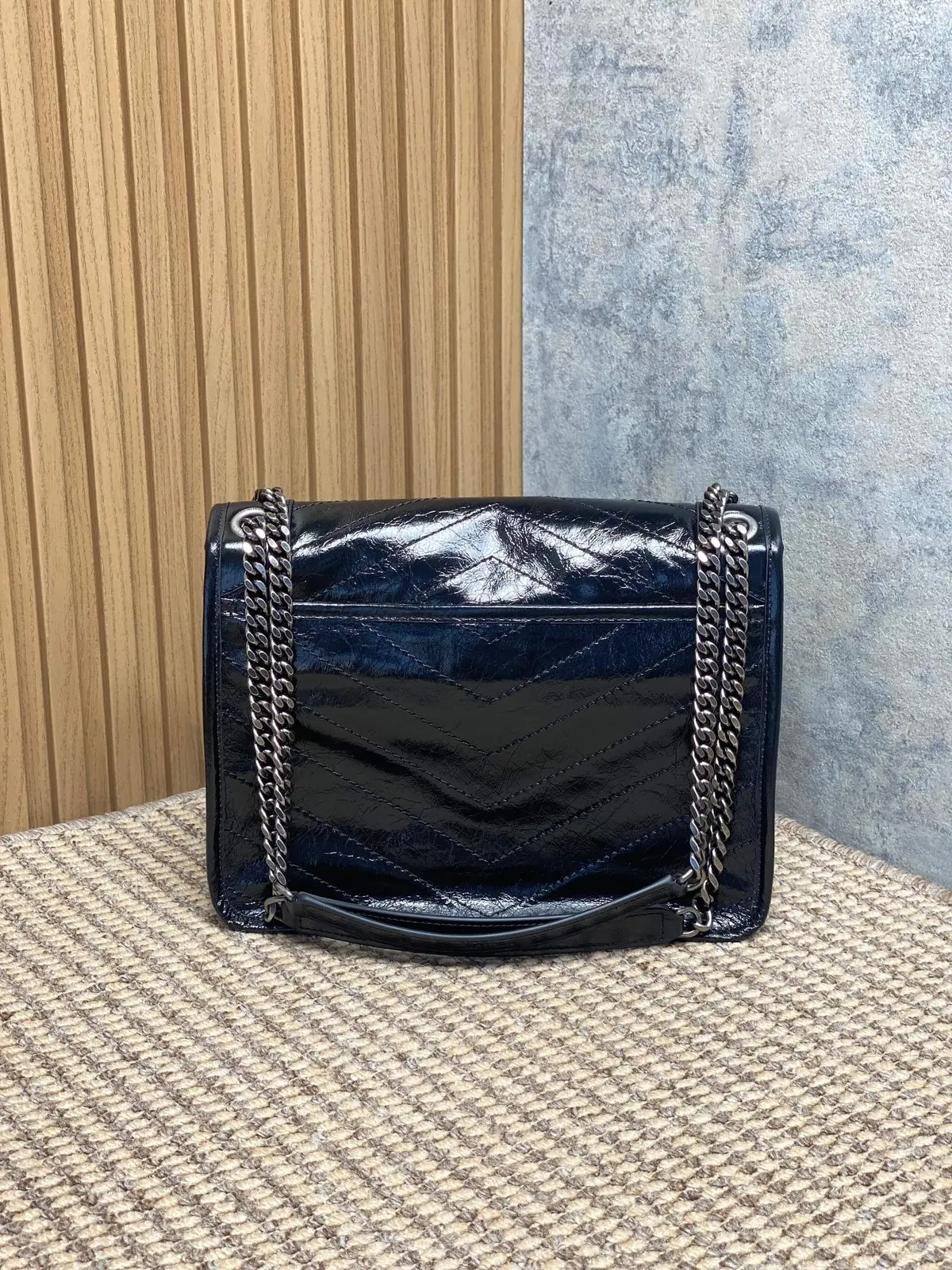YSL Style Leather Top Handle Bag Lookbook Reference image 2