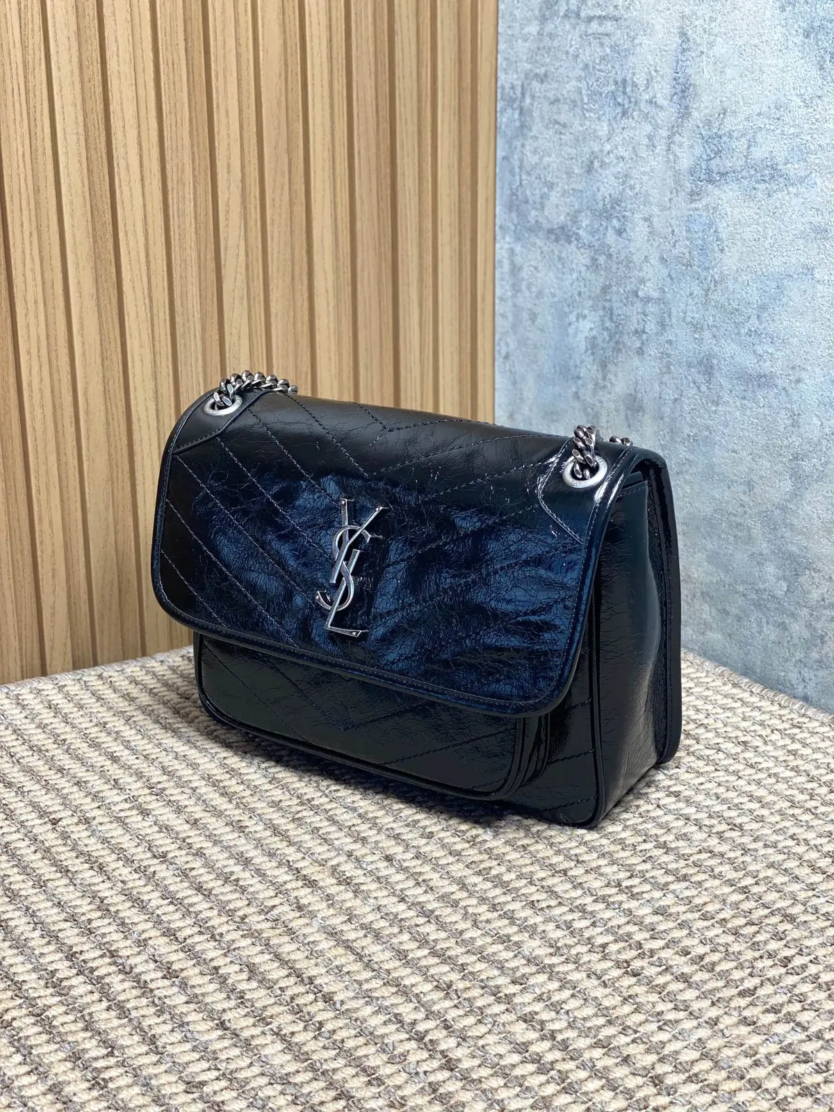 YSL Style Leather Top Handle Bag Lookbook Reference image 3