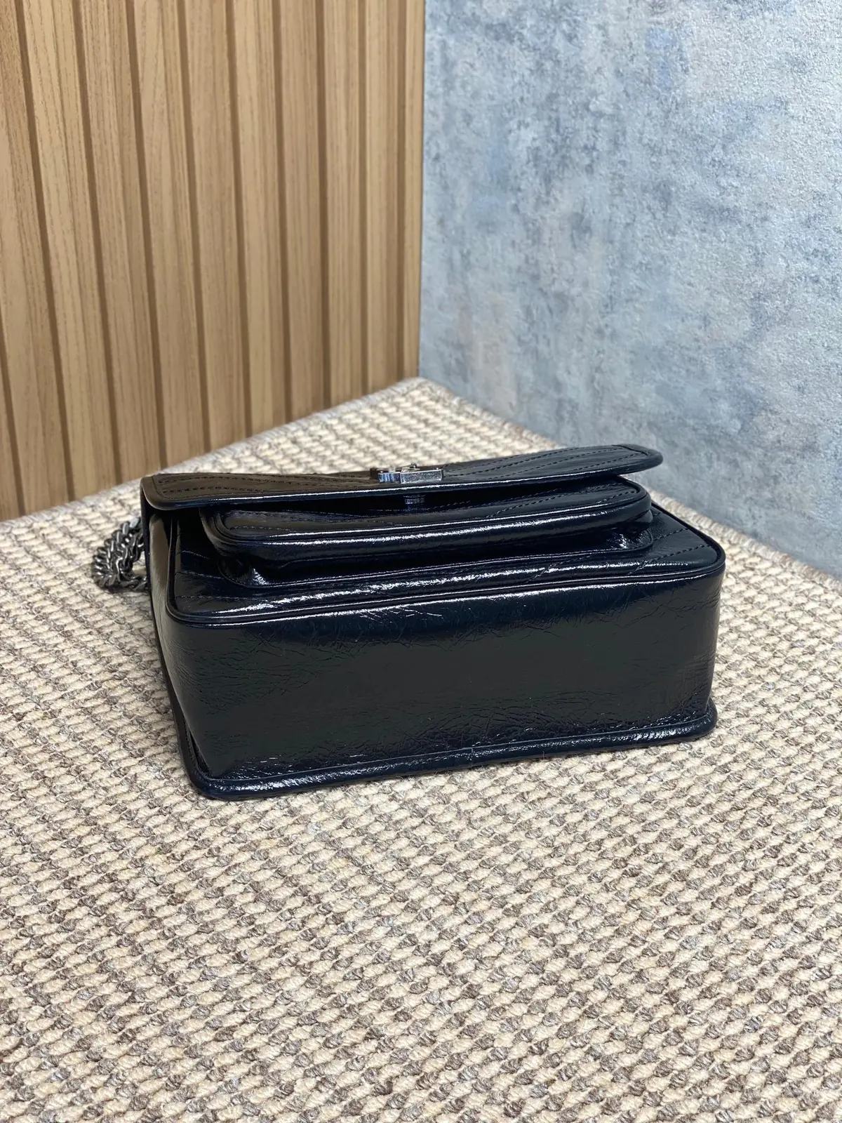 YSL Style Leather Top Handle Bag Lookbook Reference image 4