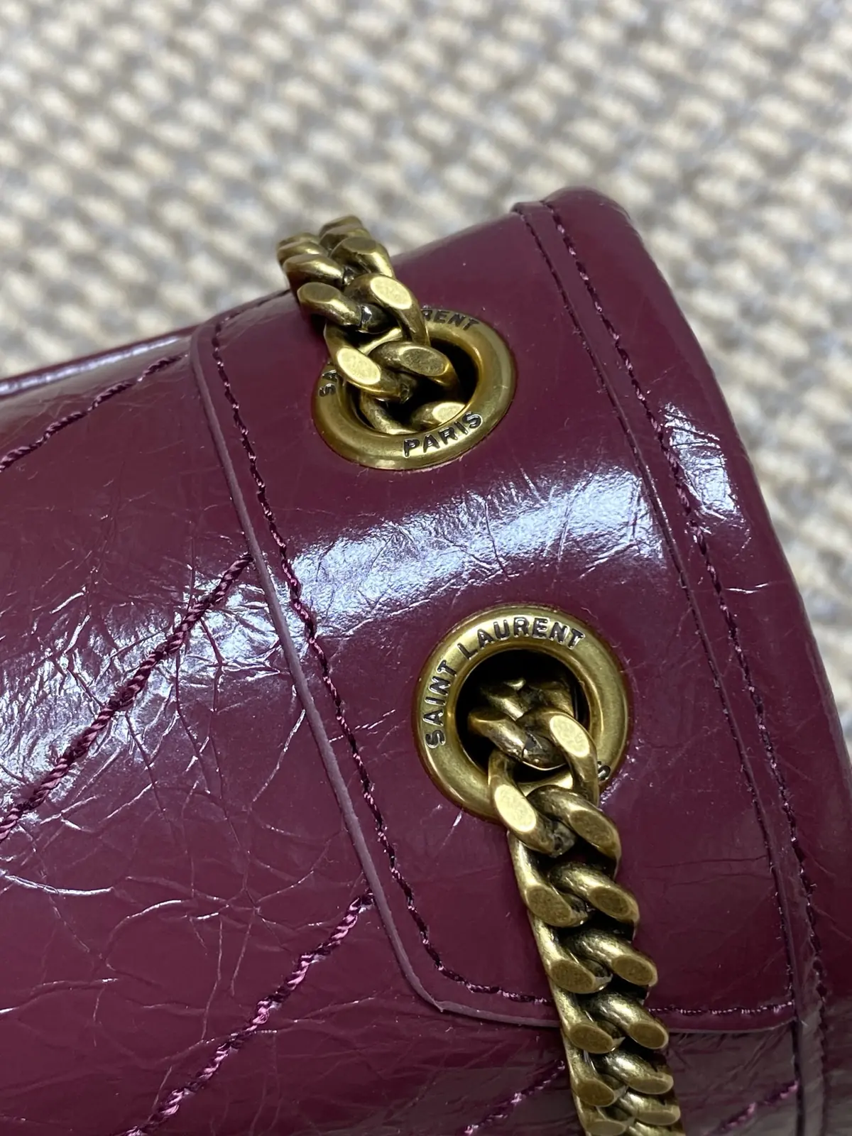 YSL Style Leather Top Handle Bag Lookbook Reference image 6