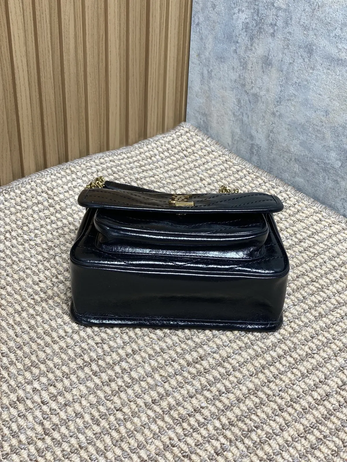 YSL Style Leather Top Handle Bag Lookbook Reference image 4