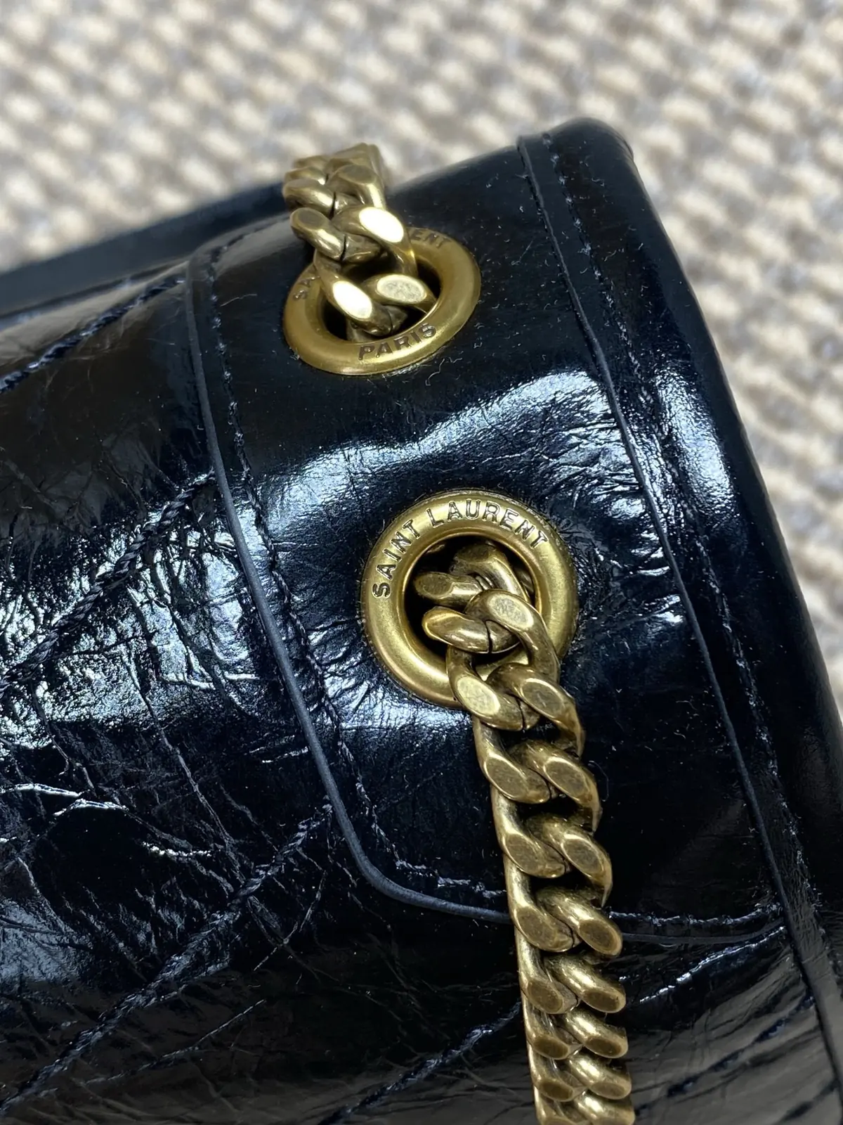 YSL Style Leather Top Handle Bag Lookbook Reference image 6