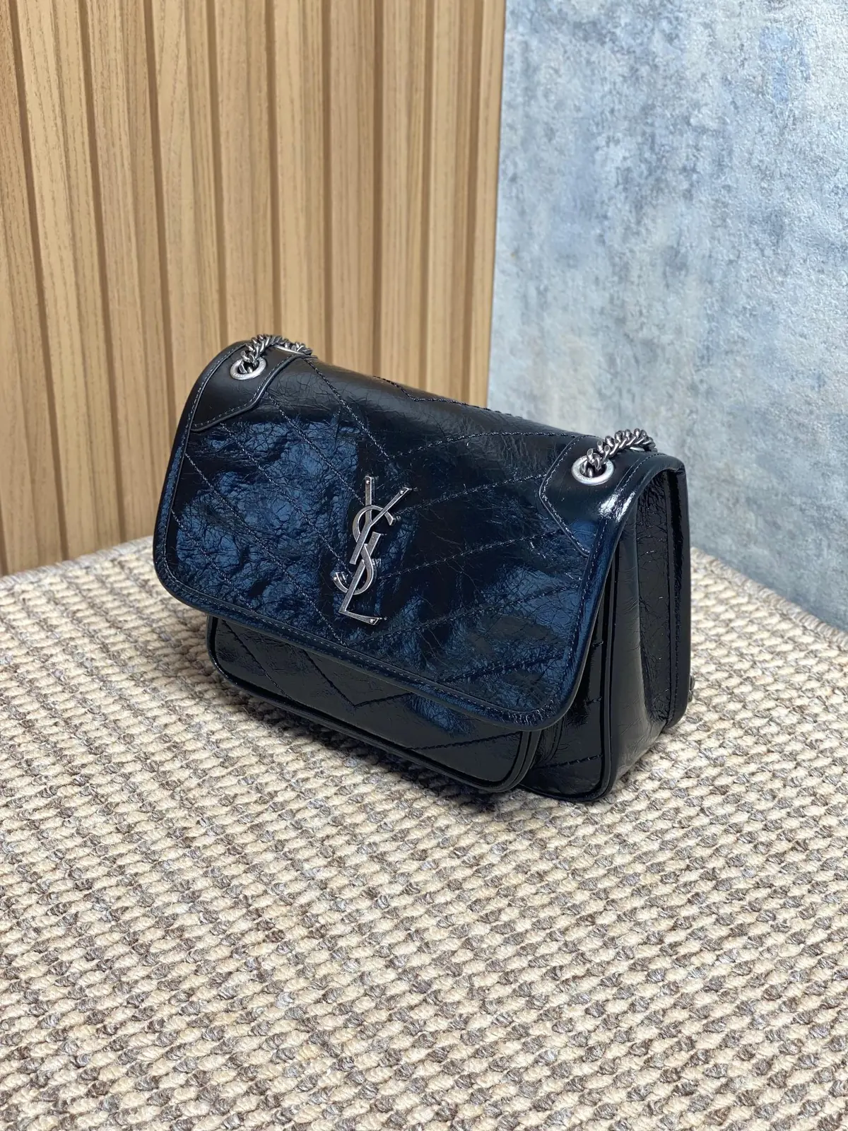 YSL Style Leather Top Handle Bag Lookbook Reference image 3