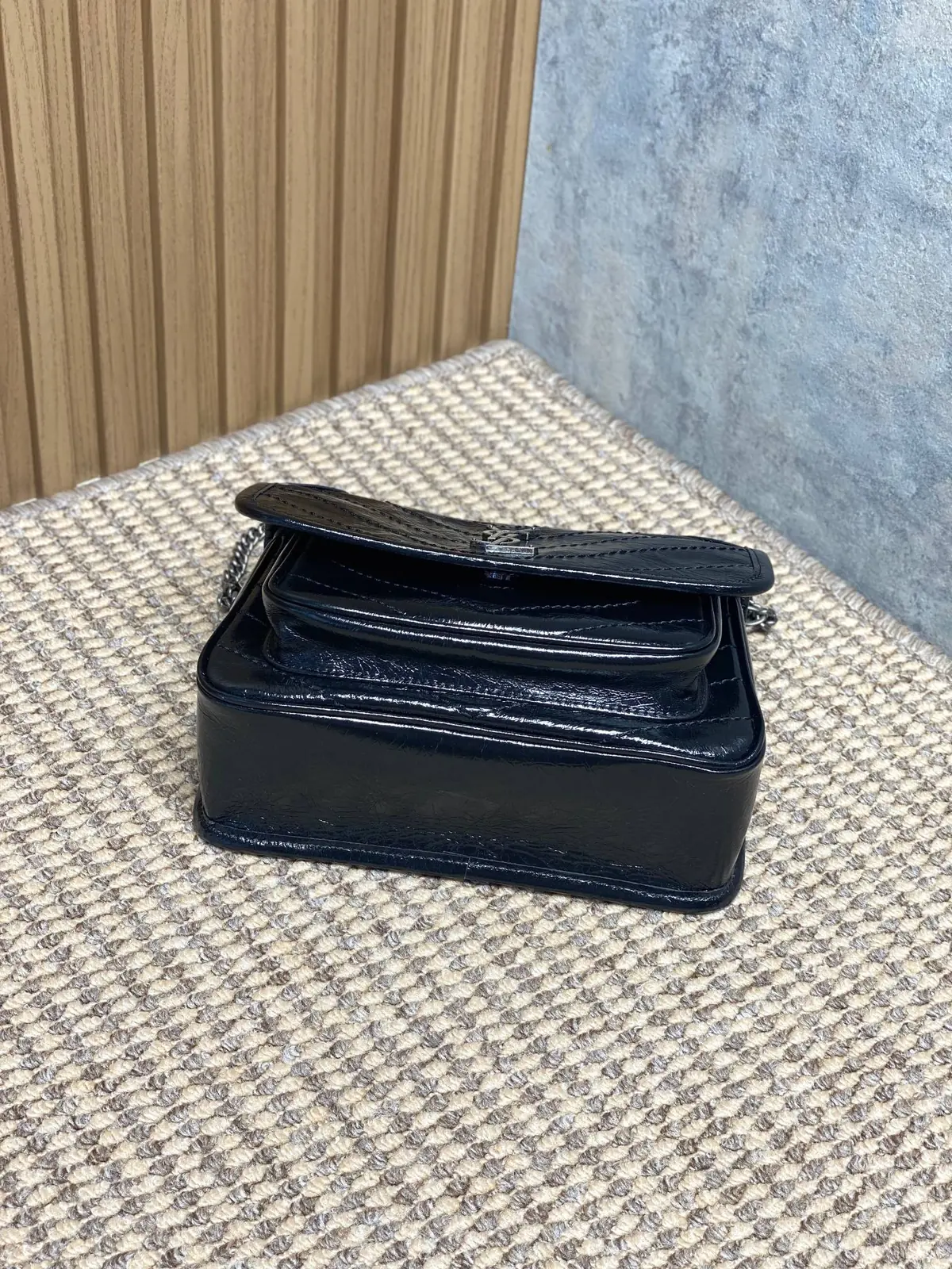 YSL Style Leather Top Handle Bag Lookbook Reference image 4