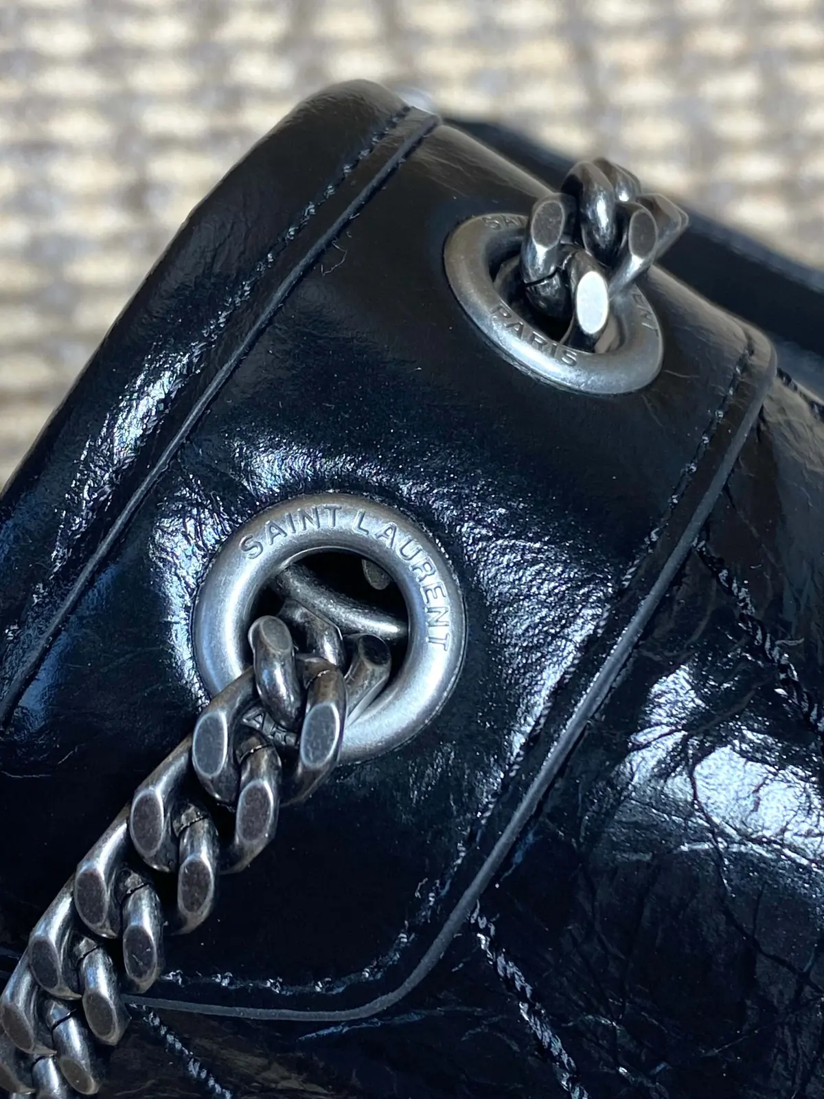 YSL Style Leather Top Handle Bag Lookbook Reference image 6