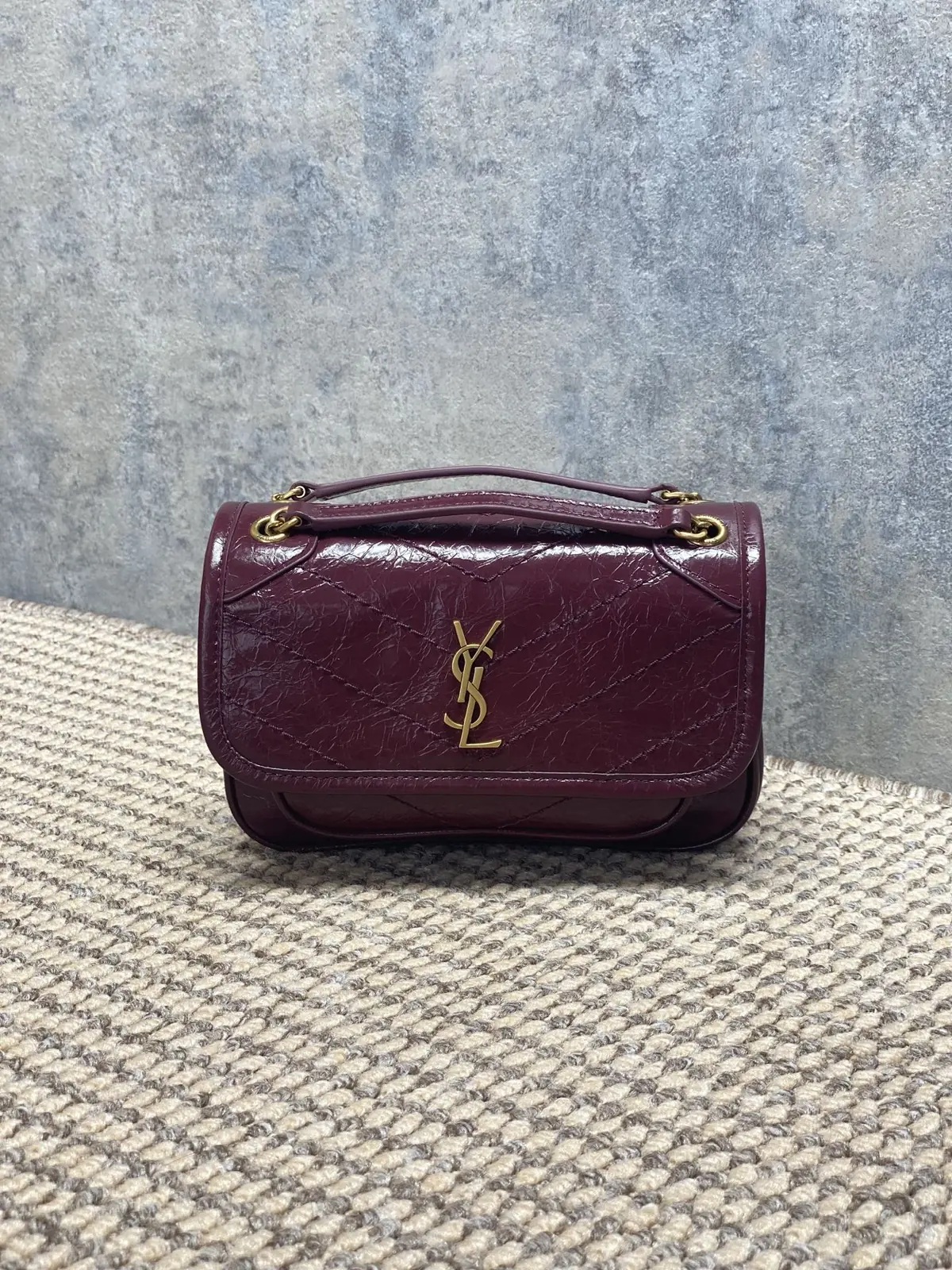 YSL Style Leather Top Handle Bag Lookbook Reference image 1