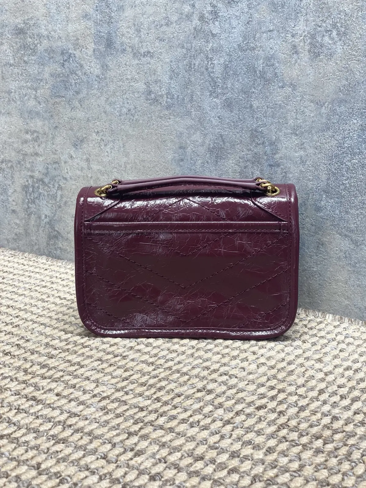 YSL Style Leather Top Handle Bag Lookbook Reference image 2