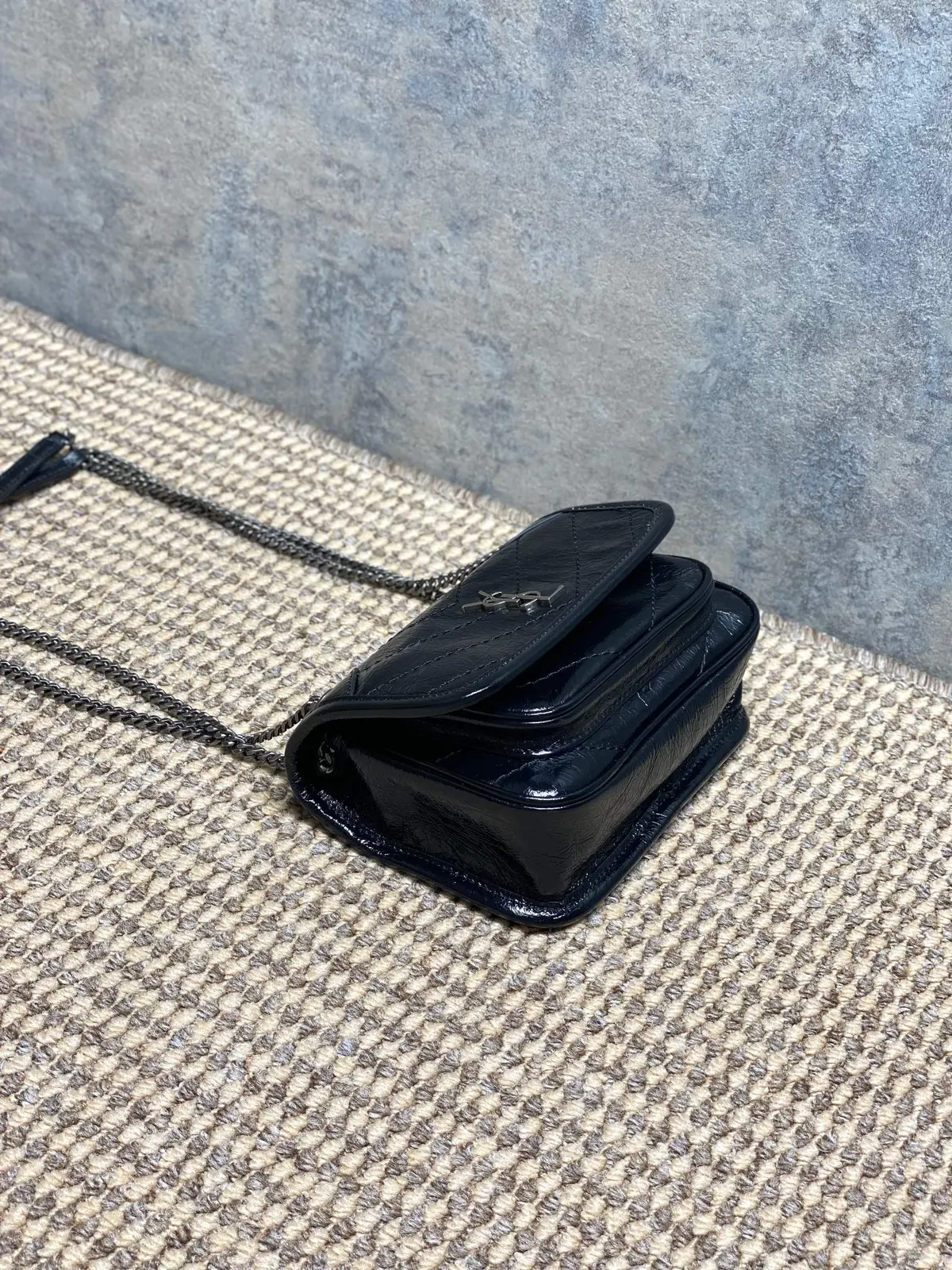 YSL Style Leather Top Handle Bag Lookbook Reference image 4