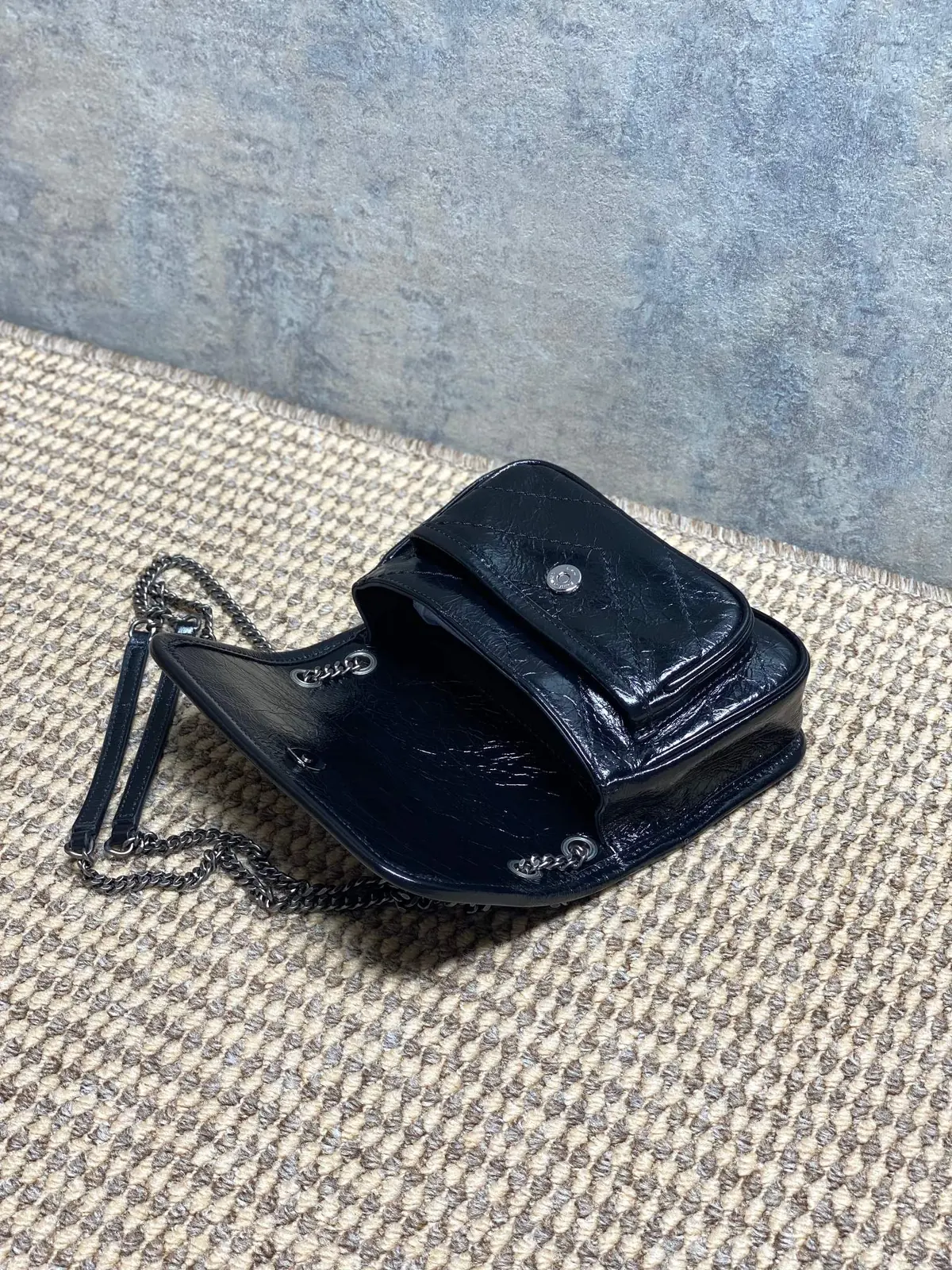 YSL Style Leather Top Handle Bag Lookbook Reference image 5