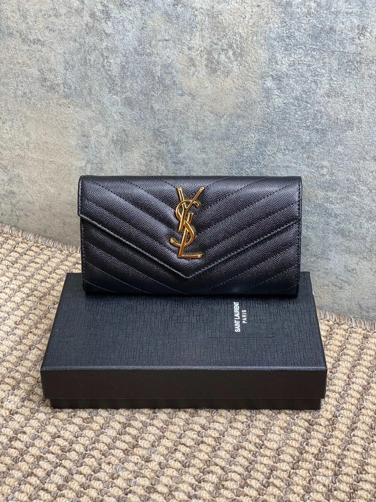 YSL Style Leather Wallet Lookbook Reference image 1