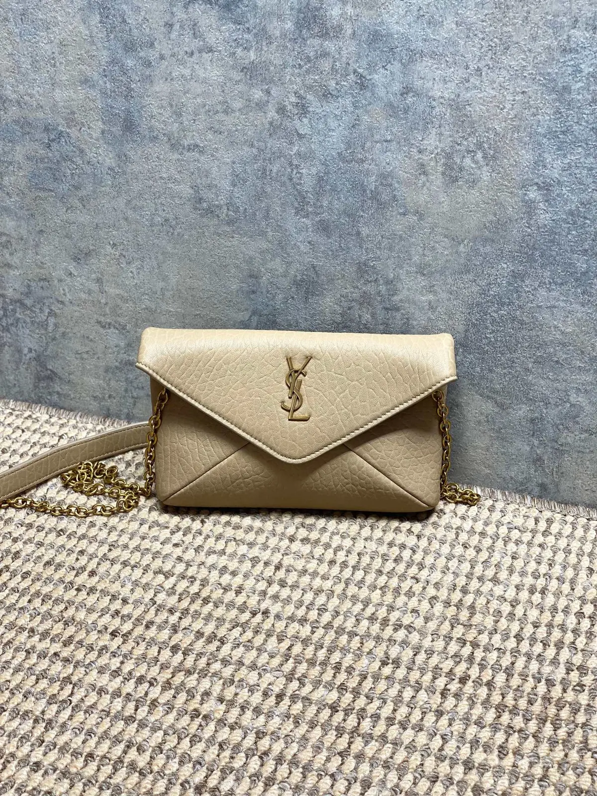 YSL Style Red Leather Card Holder Lookbook Reference image 1