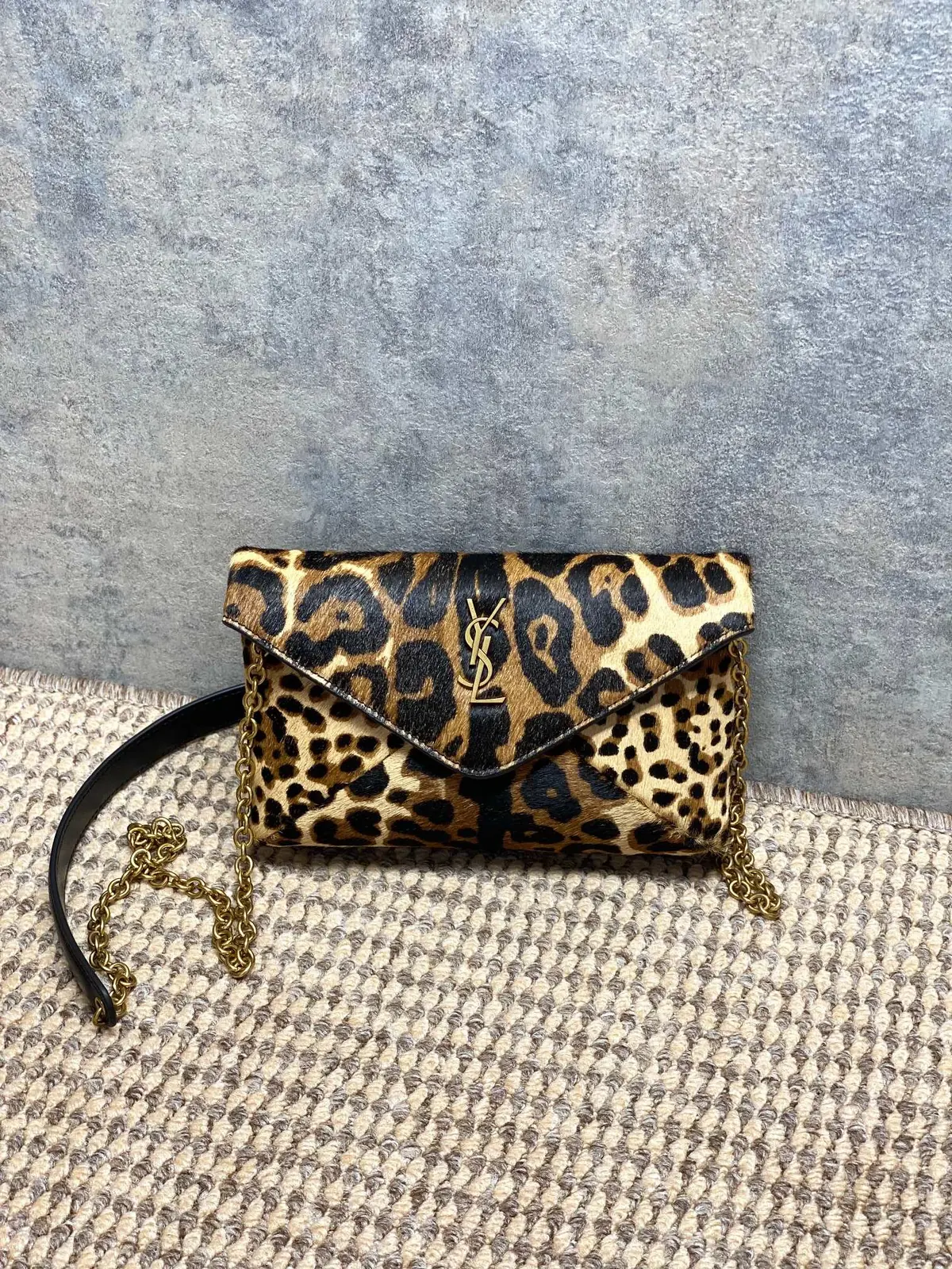 YSL Style Red Leather Card Holder Lookbook Reference image 1