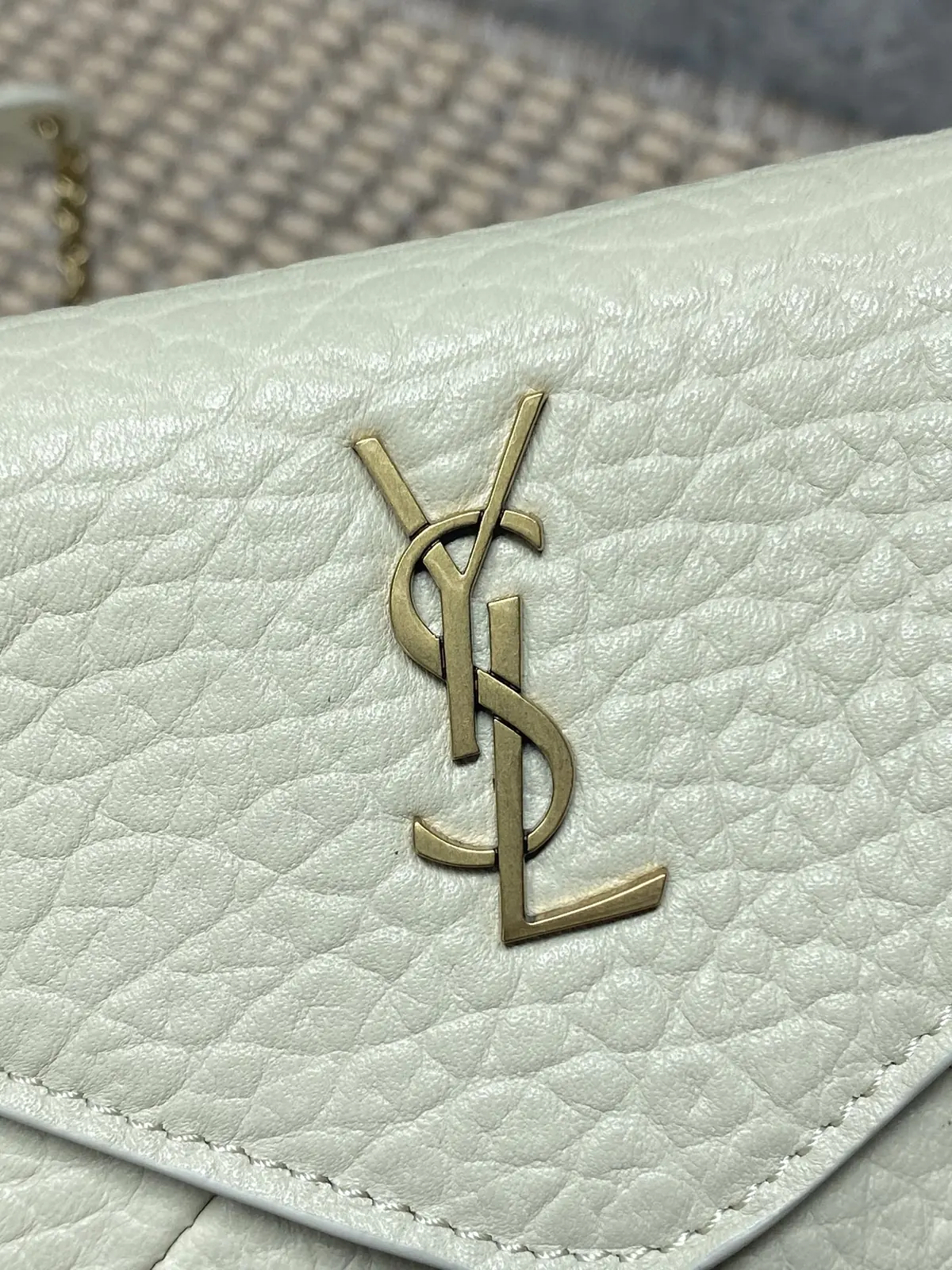 YSL Style White Leather Chain Bag Bags Chain Bag detail image 6 from source 729394