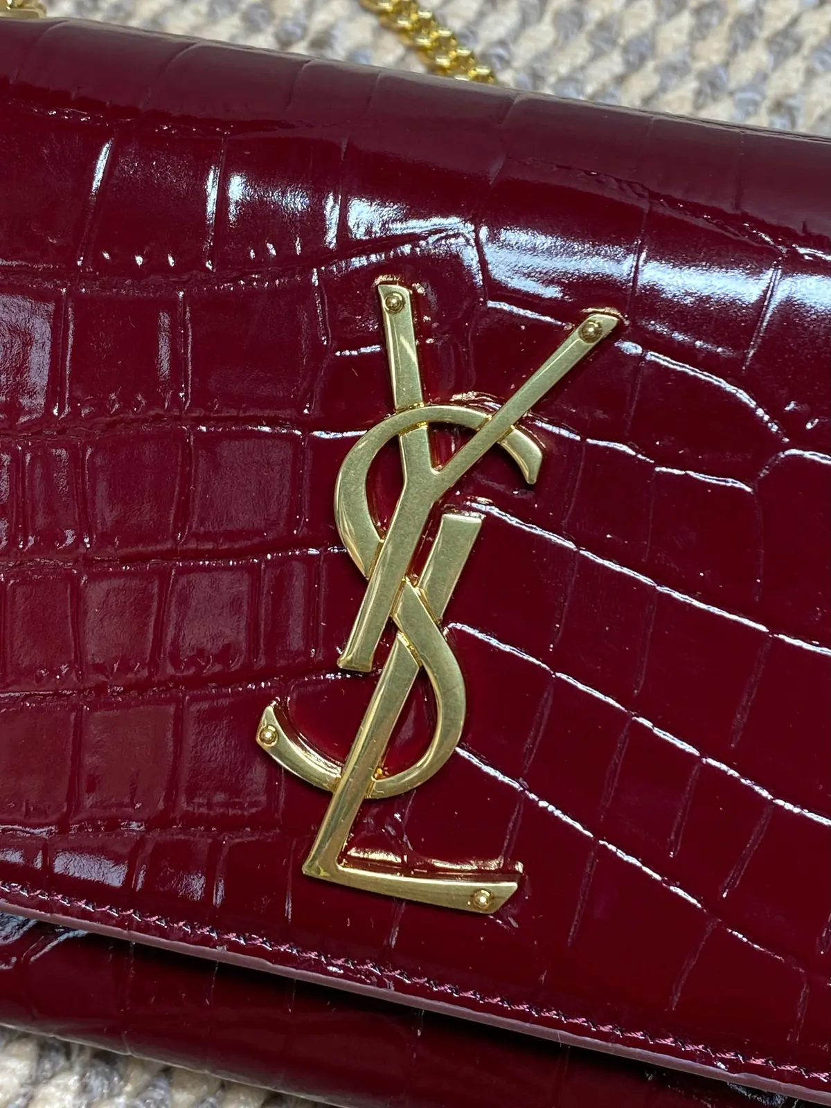 YSL Style White Leather Chain Bag Lookbook Reference image 6