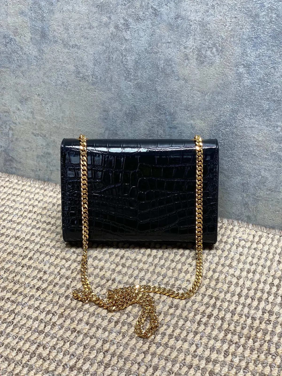 YSL Style White Leather Chain Bag Lookbook Reference image 2